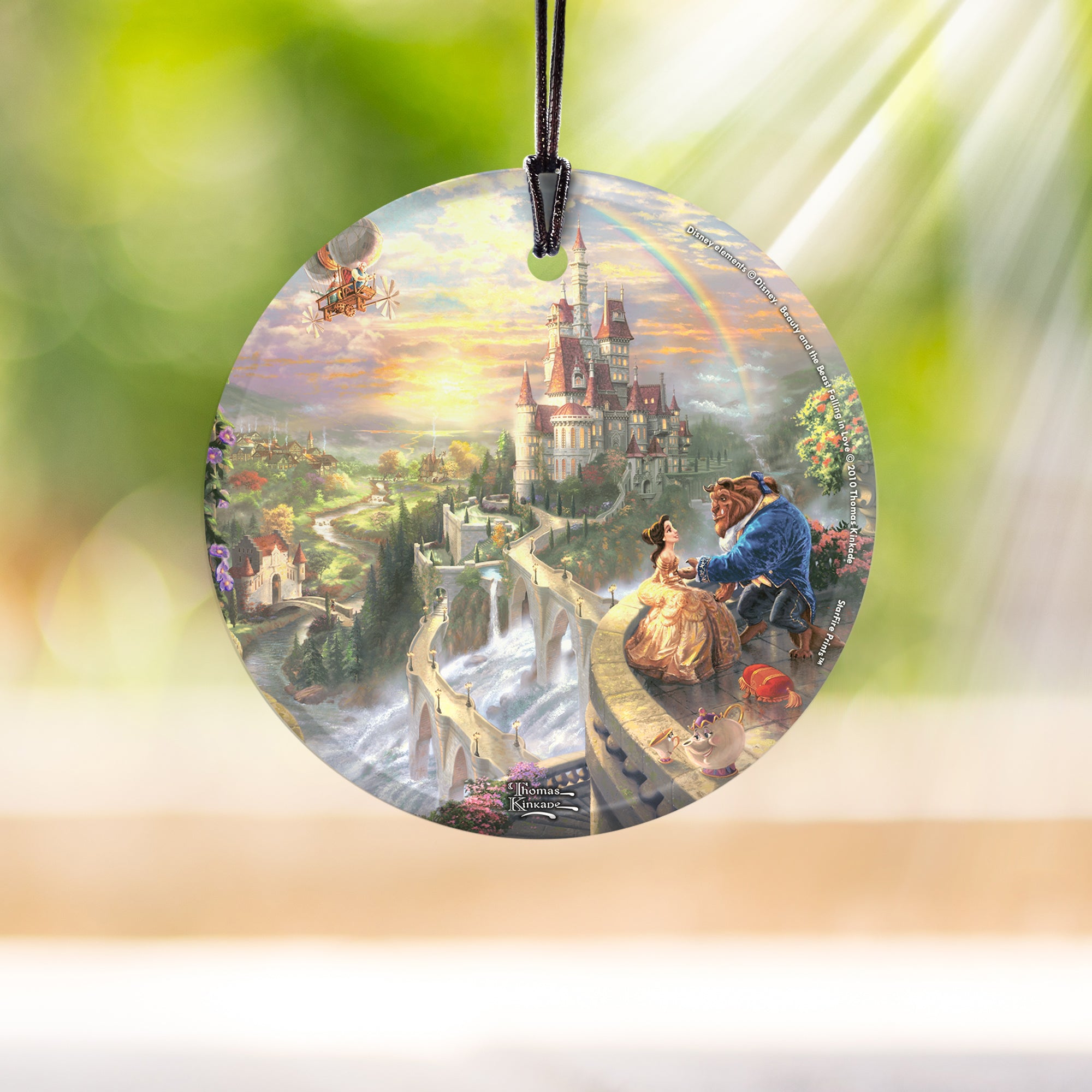 Disney (Beauty and the Beast Falling in Love) StarFire Prints™ Hanging Glass Print SPCIR376