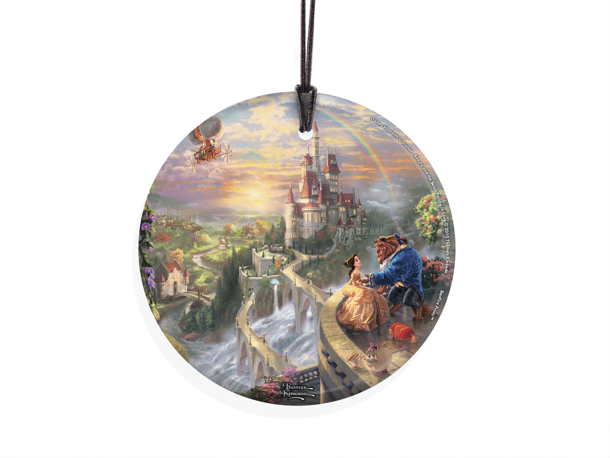 Disney (Beauty and the Beast Falling in Love) StarFire Prints™ Hanging Glass Print SPCIR376