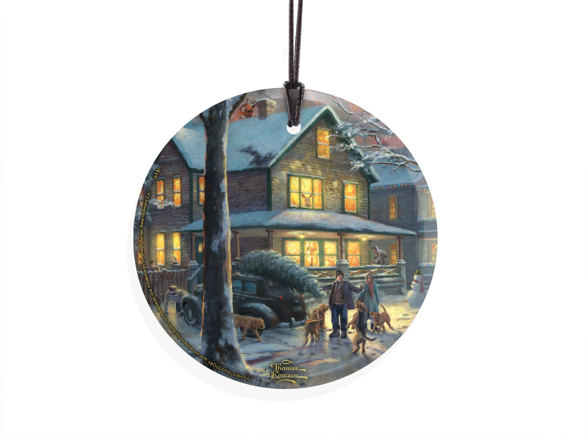 A Christmas Story  (Thomas Kinkade) StarFire Prints™ Hanging Glass Print SPCIR394