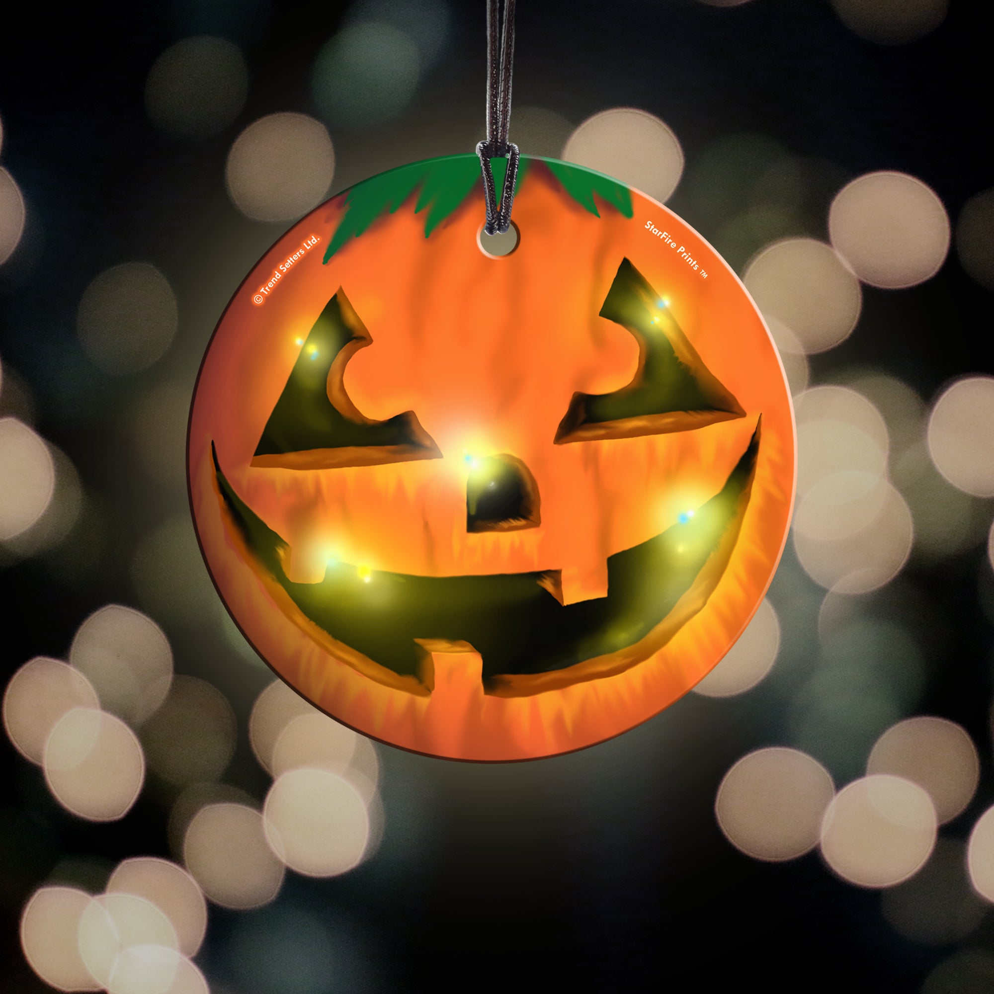 Halloween Collection (Jack o Lantern) Hanging Glass Print SPCIR555