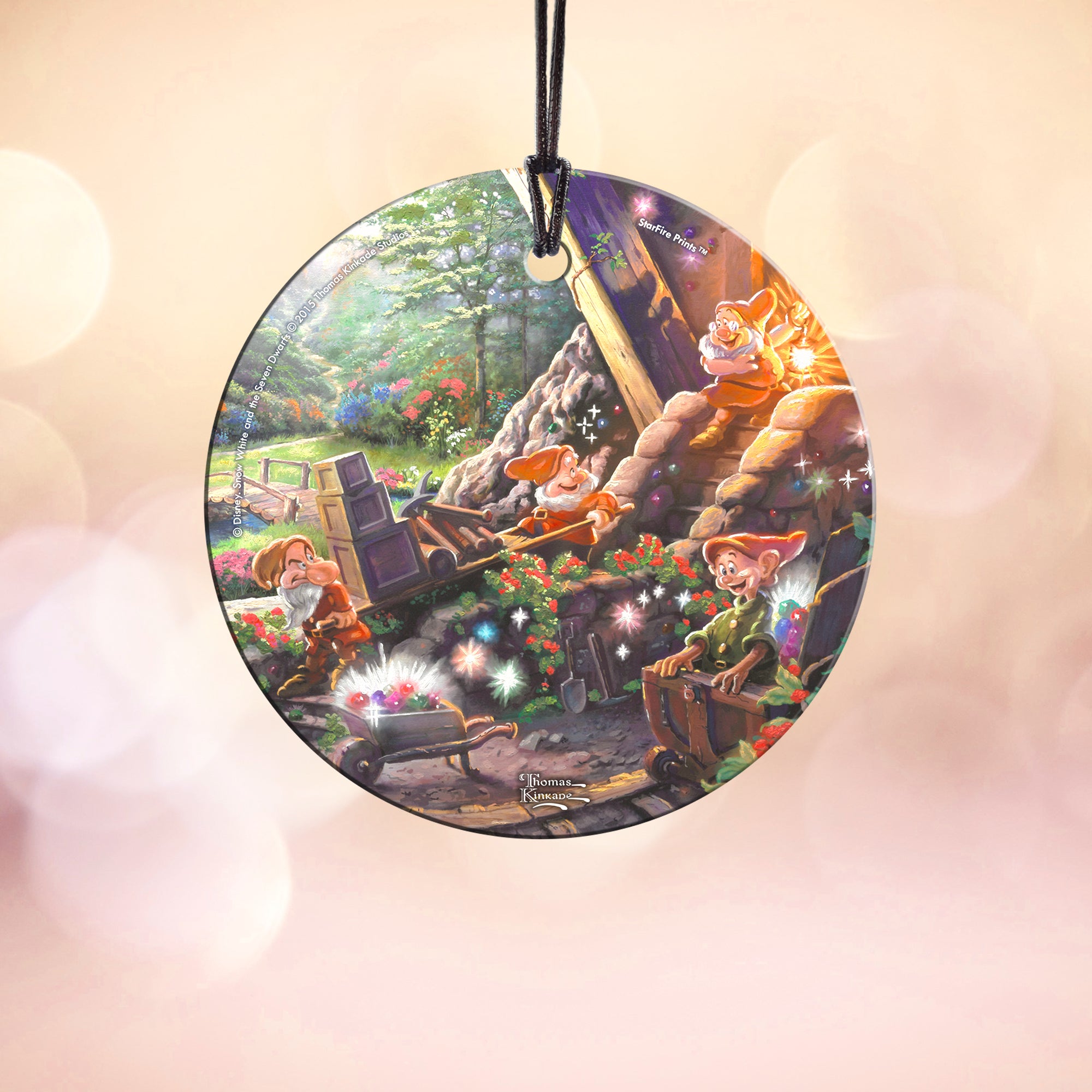 Disney (Snow White - Doc, Happy, Grumpy, Dopey) StarFire Prints™ Hanging Glass Print SPCIR558