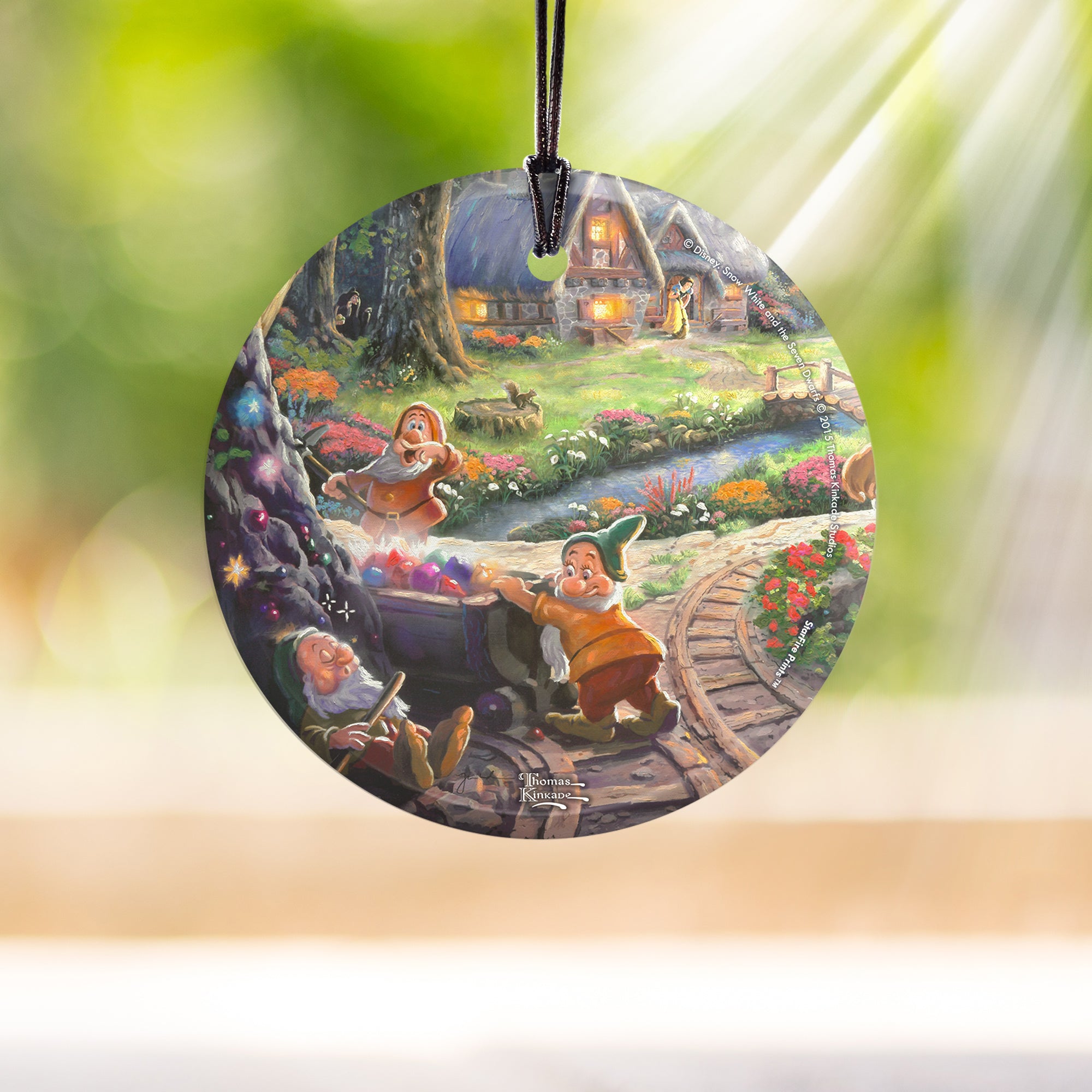 Disney (Snow White - Sneezy, Bashful, Sleepy) StarFire Prints™ Hanging Glass Print SPCIR559