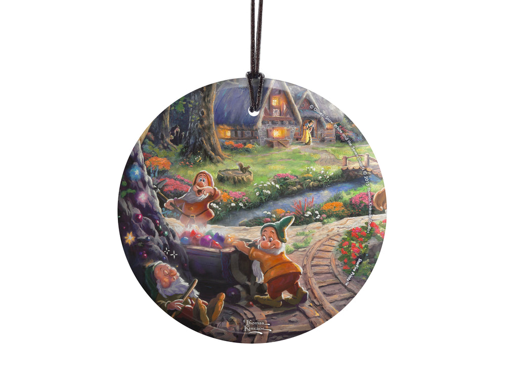 Disney (Snow White - Sneezy, Bashful, Sleepy) StarFire Prints™ Hanging Glass Print SPCIR559