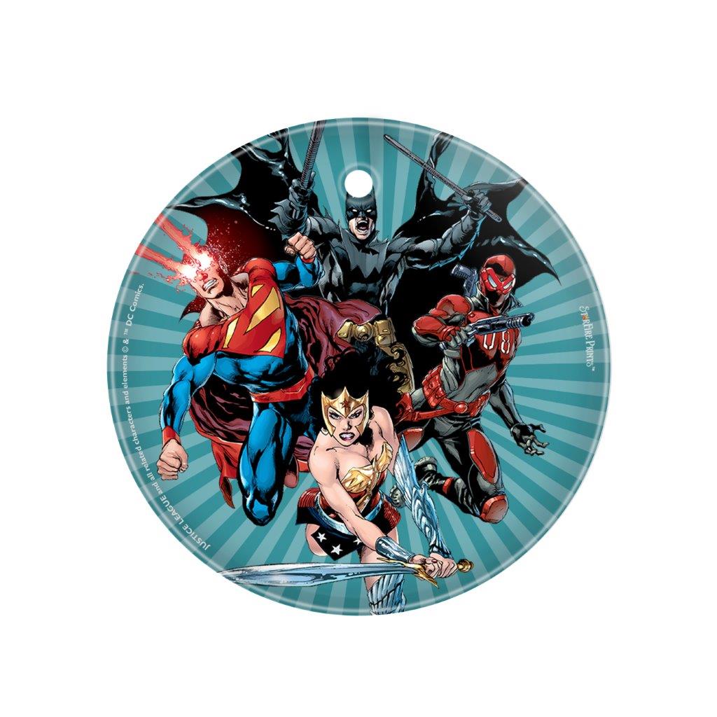 Justice League (Team-Up) StarFire Prints™ Glass Art SPCIR644