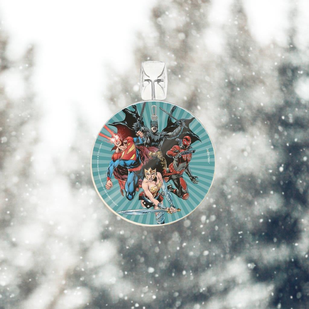 Justice League (Team-Up) StarFire Prints™ Glass Art SPCIR644