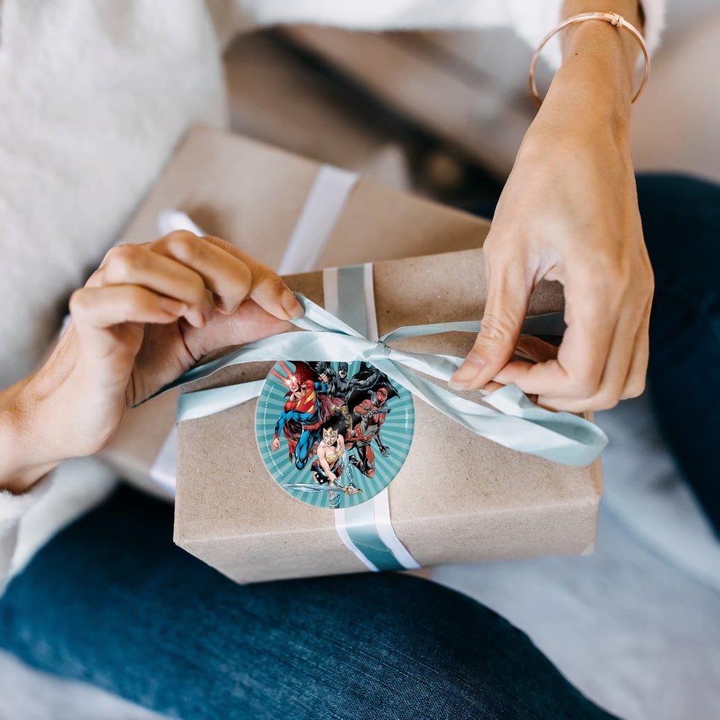 Justice League (Team-Up) StarFire Prints™ Glass Art SPCIR644