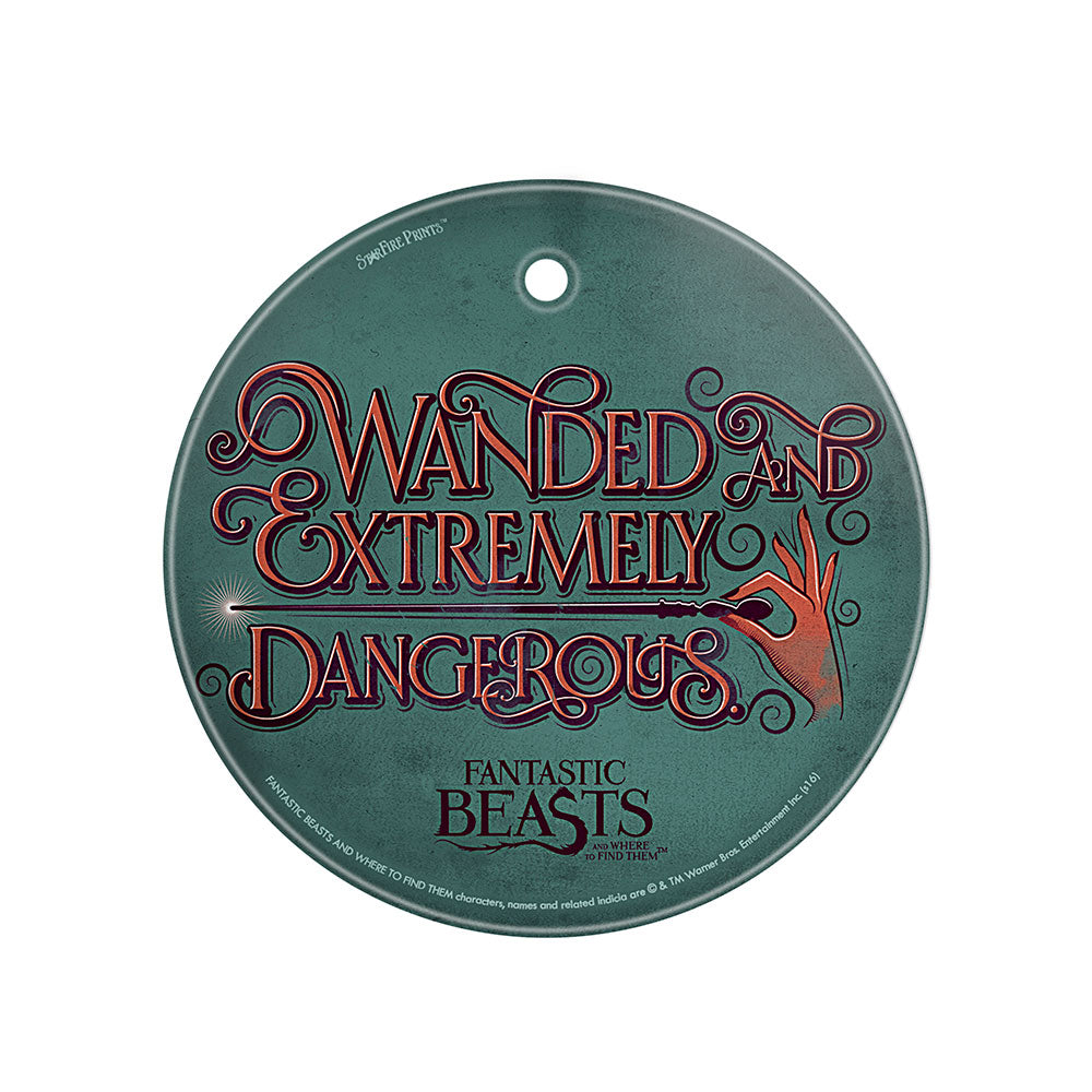 Fantastic Beasts (Wanded and Dangerous) 3.5” StarFire Prints™ Glass Art SPCIR663