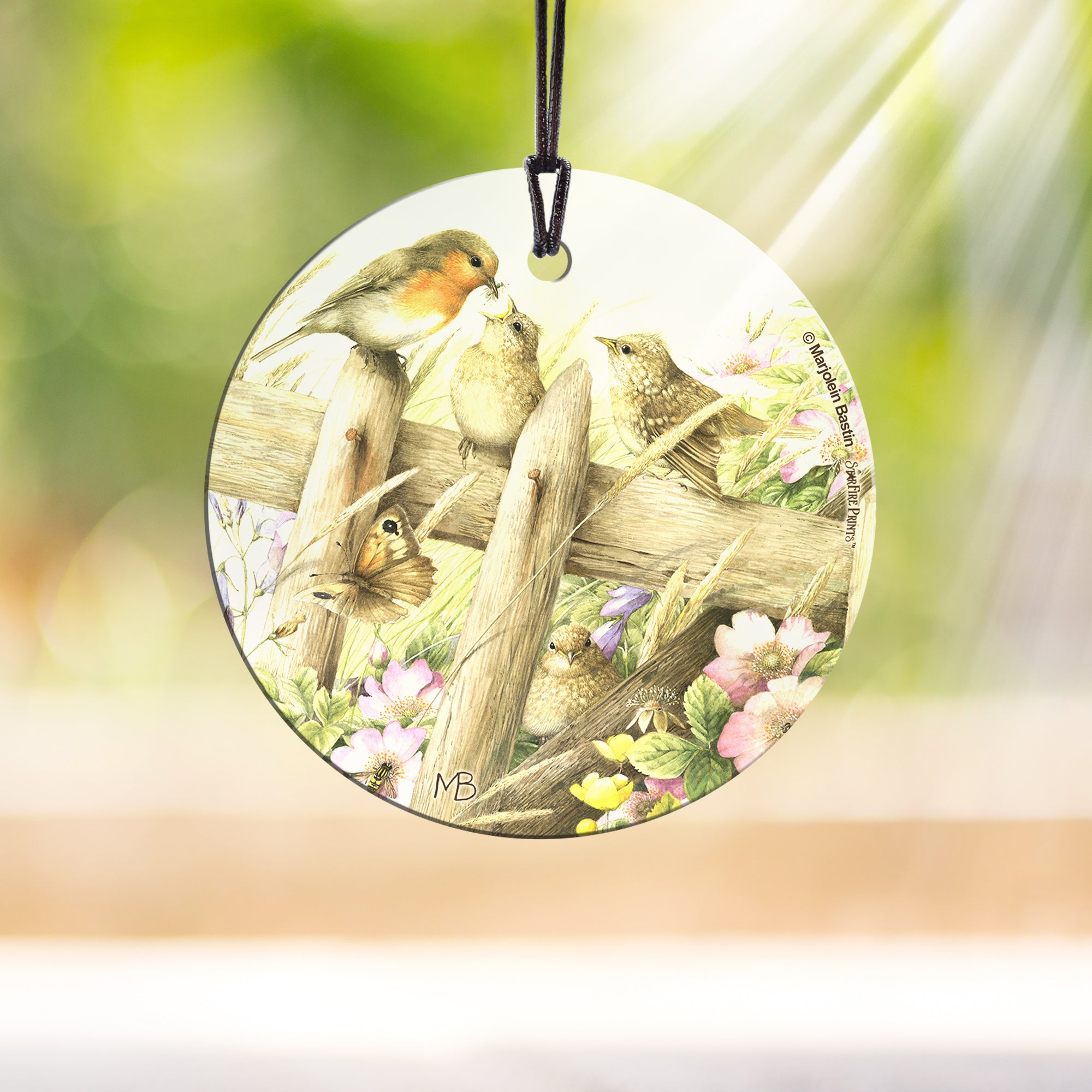Marjolein Bastin (Baby Birds) StarFire Prints™ Hanging Glass Print SPCIR676