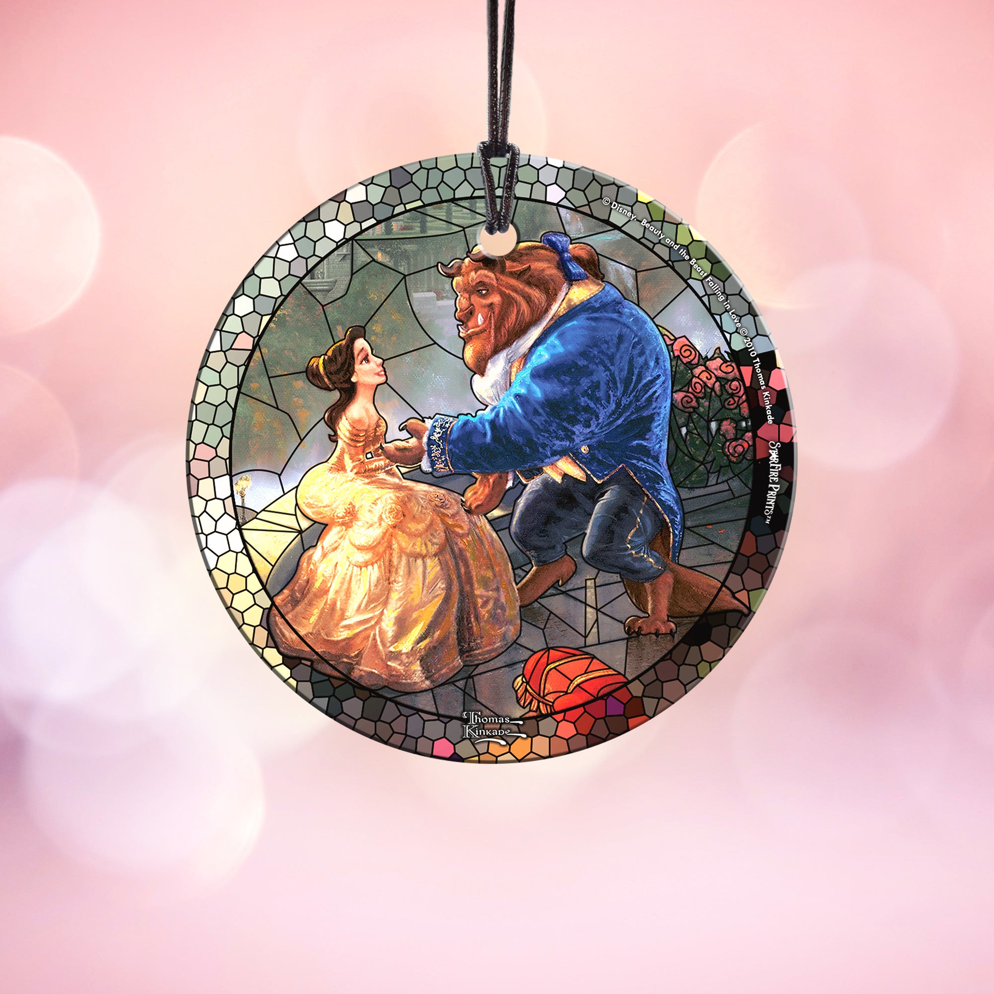 Disney (Beauty and The Beast - Stained Glass) StarFire Prints™ Hanging Glass Print SPCIR684