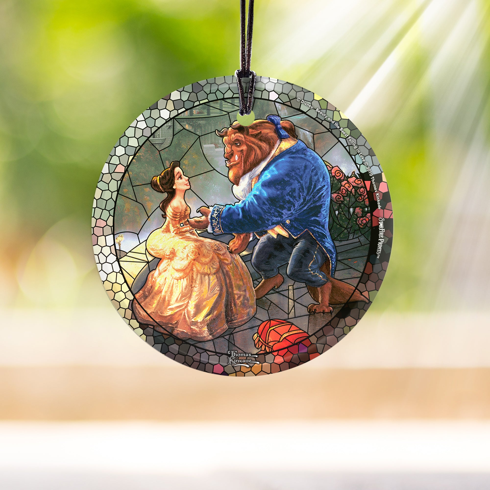 Disney (Beauty and The Beast - Stained Glass) StarFire Prints™ Hanging Glass Print SPCIR684