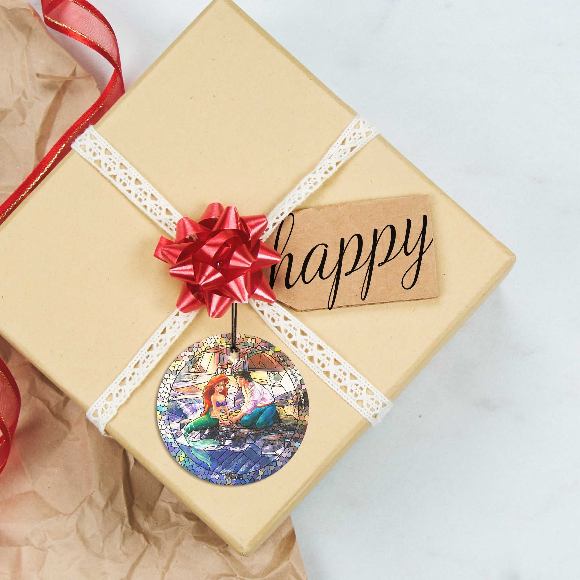 Disney (The Little Mermaid - Stained Glass) StarFire Prints™ Hanging Glass Print SPCIR685