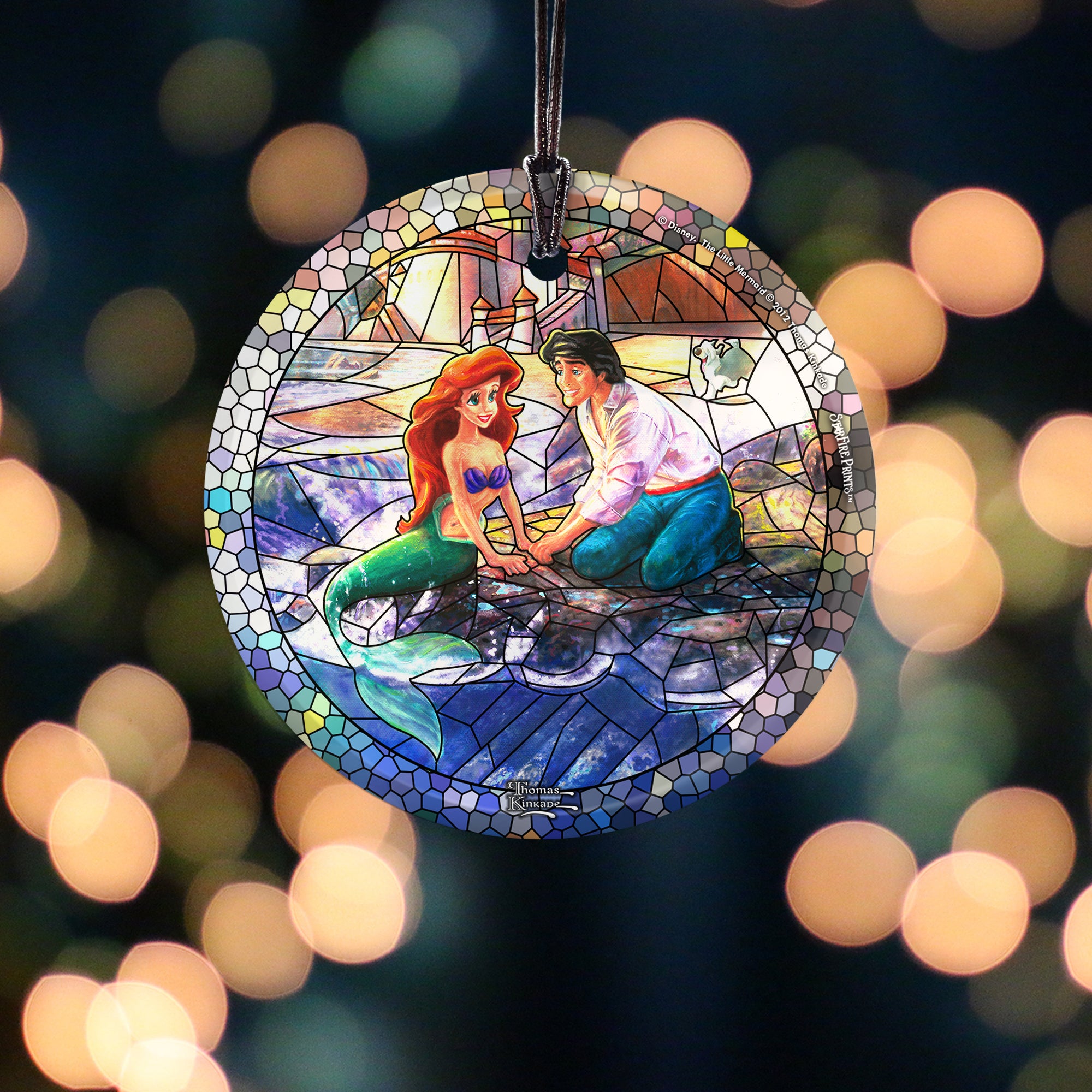 Disney (The Little Mermaid - Stained Glass) StarFire Prints™ Hanging Glass Print SPCIR685