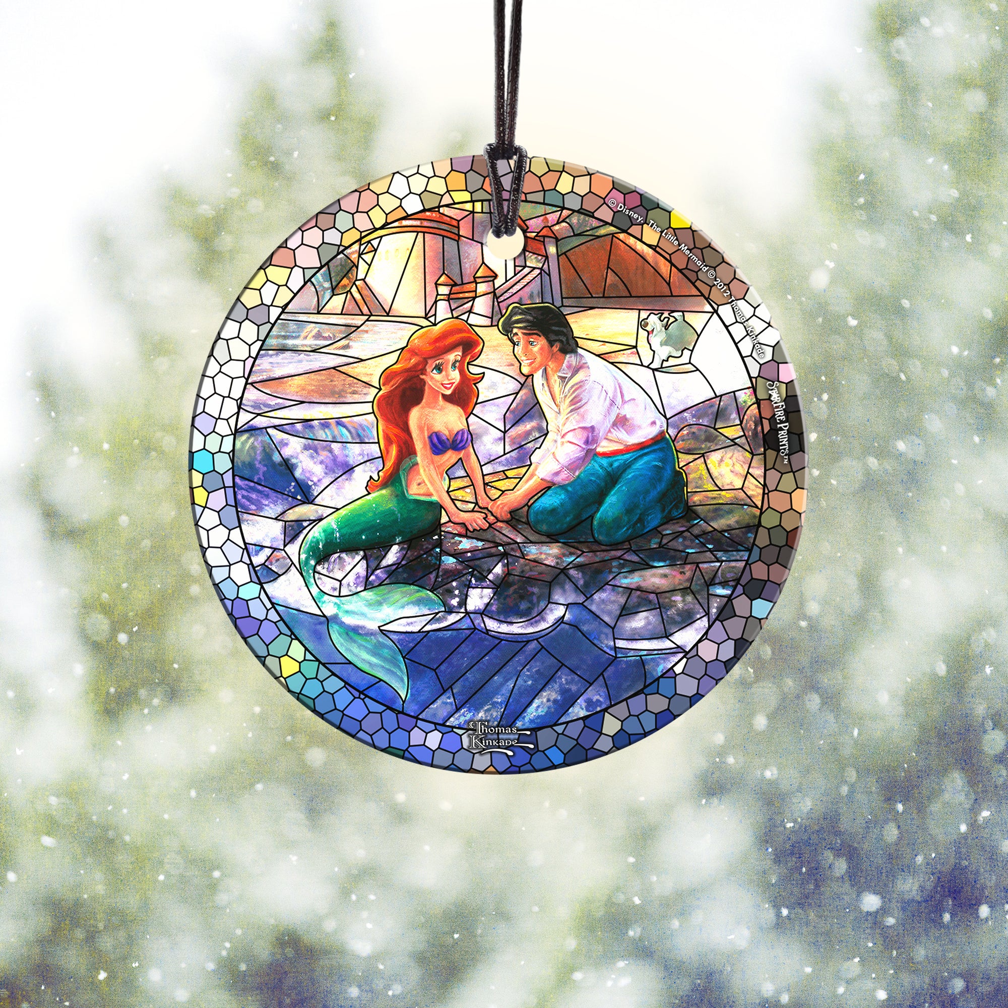 Disney (The Little Mermaid - Stained Glass) StarFire Prints™ Hanging Glass Print SPCIR685