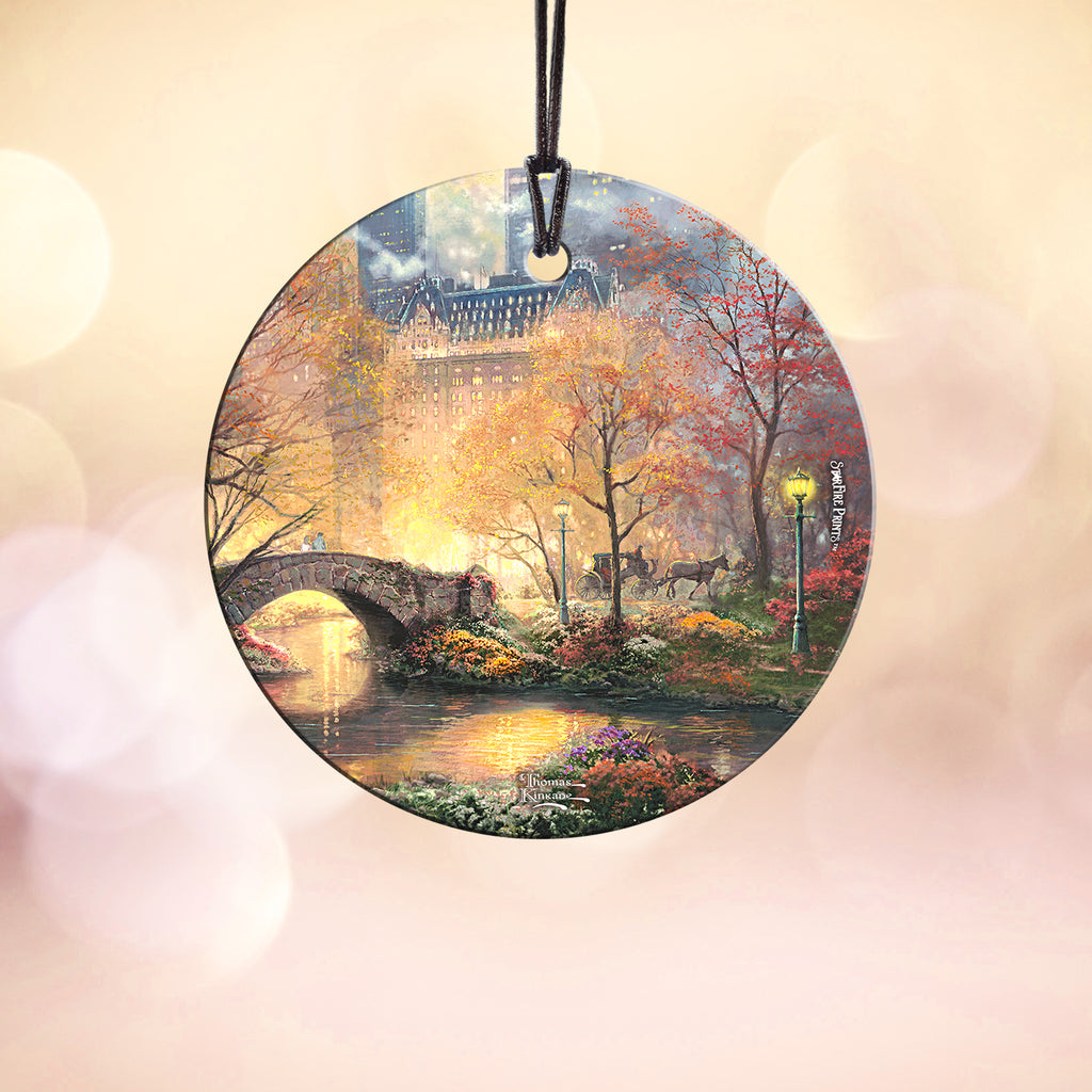 Thomas Kinkade Studios (Central Park In The Fall) StarFire Prints™ Hanging Glass Print SPCIR699