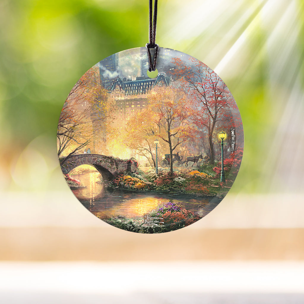 Thomas Kinkade Studios (Central Park In The Fall) StarFire Prints™ Hanging Glass Print SPCIR699