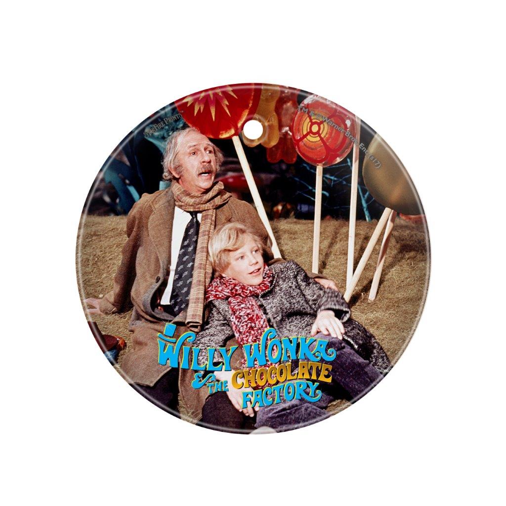 Willy Wonka and the Chocolate Factory (Charlie and Grandpa Joe) StarFire Prints™ Glass Art SPCIR712