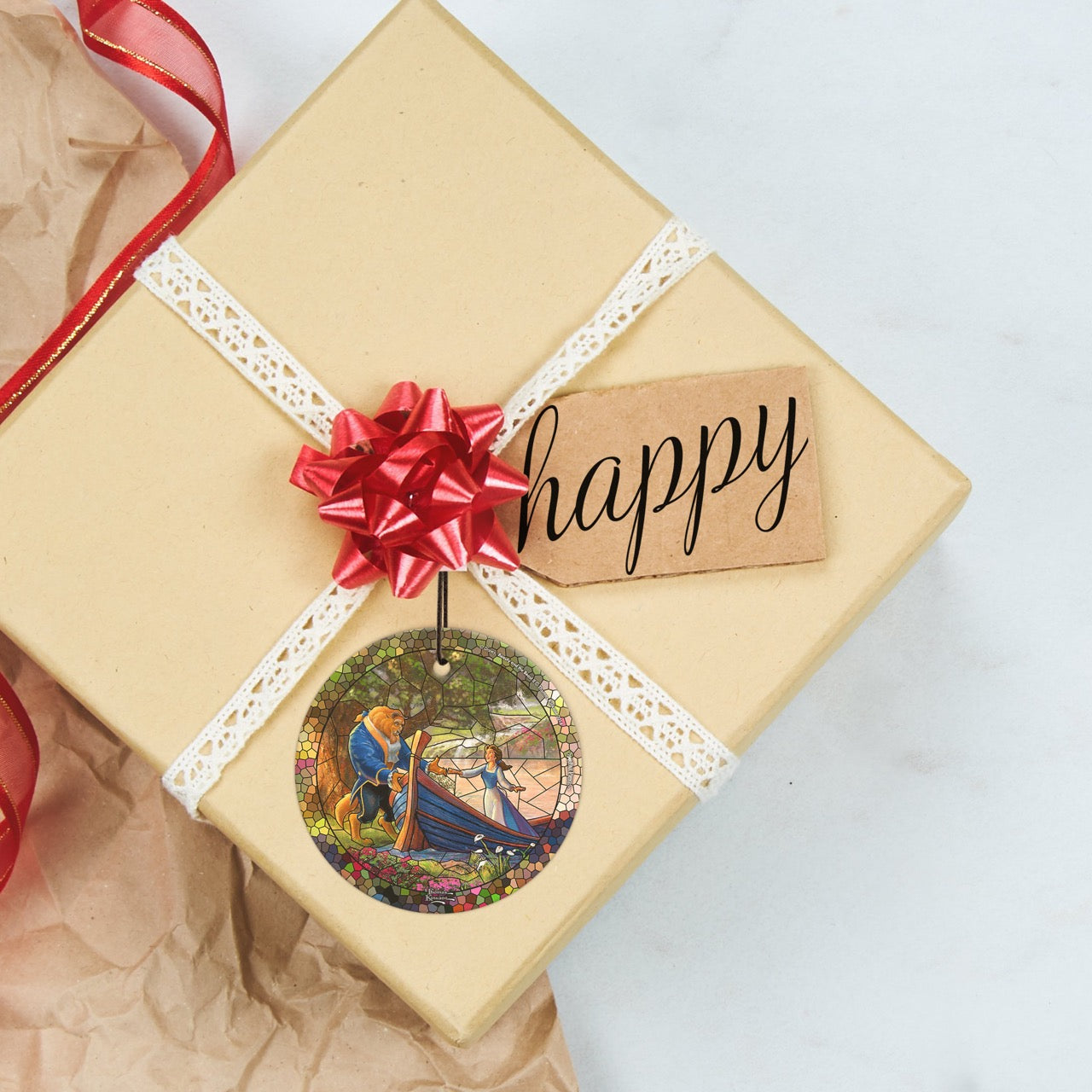 Disney (Beauty and the Beast – Boat Ride) StarFire Prints™ Hanging Glass Print SPCIR732