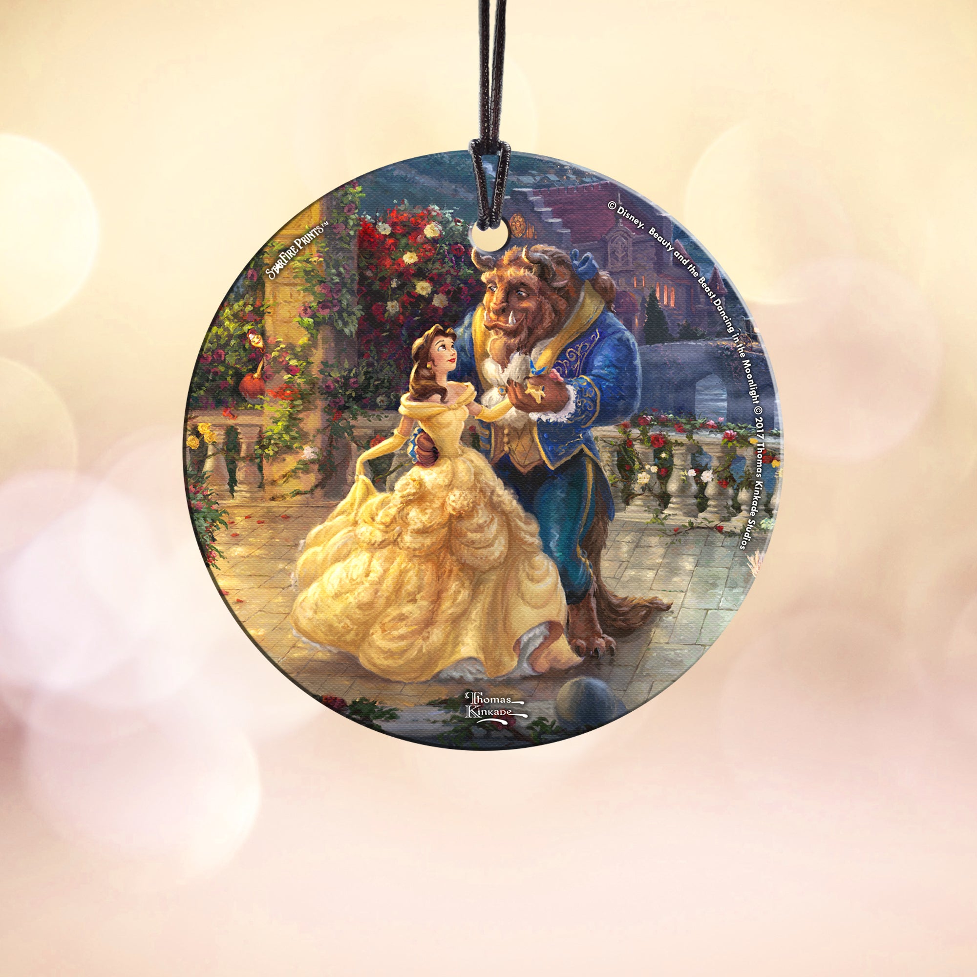 Disney (Beauty and the Beast - Dancing in the Moonlight) StarFire Prints™ Hanging Glass Print SPCIR737