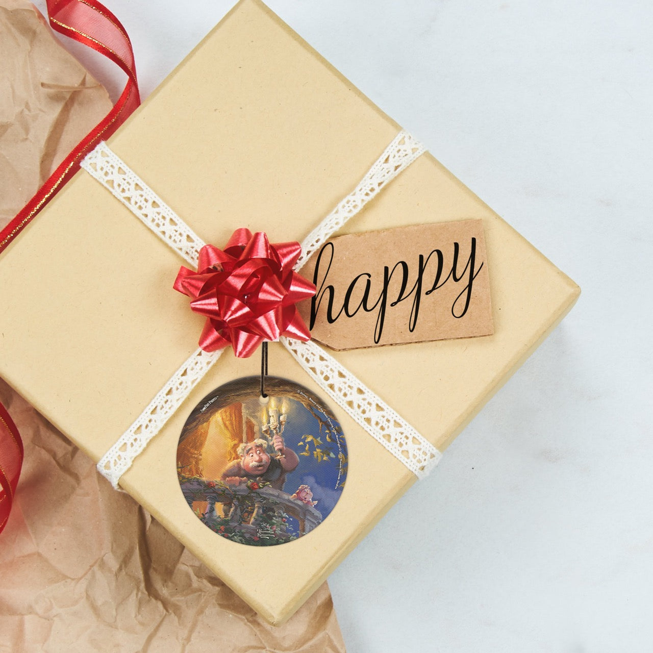 Disney (Beauty and the Beast – Maurice’s Lantern Light) StarFire Prints™ Hanging Glass Print SPCIR738