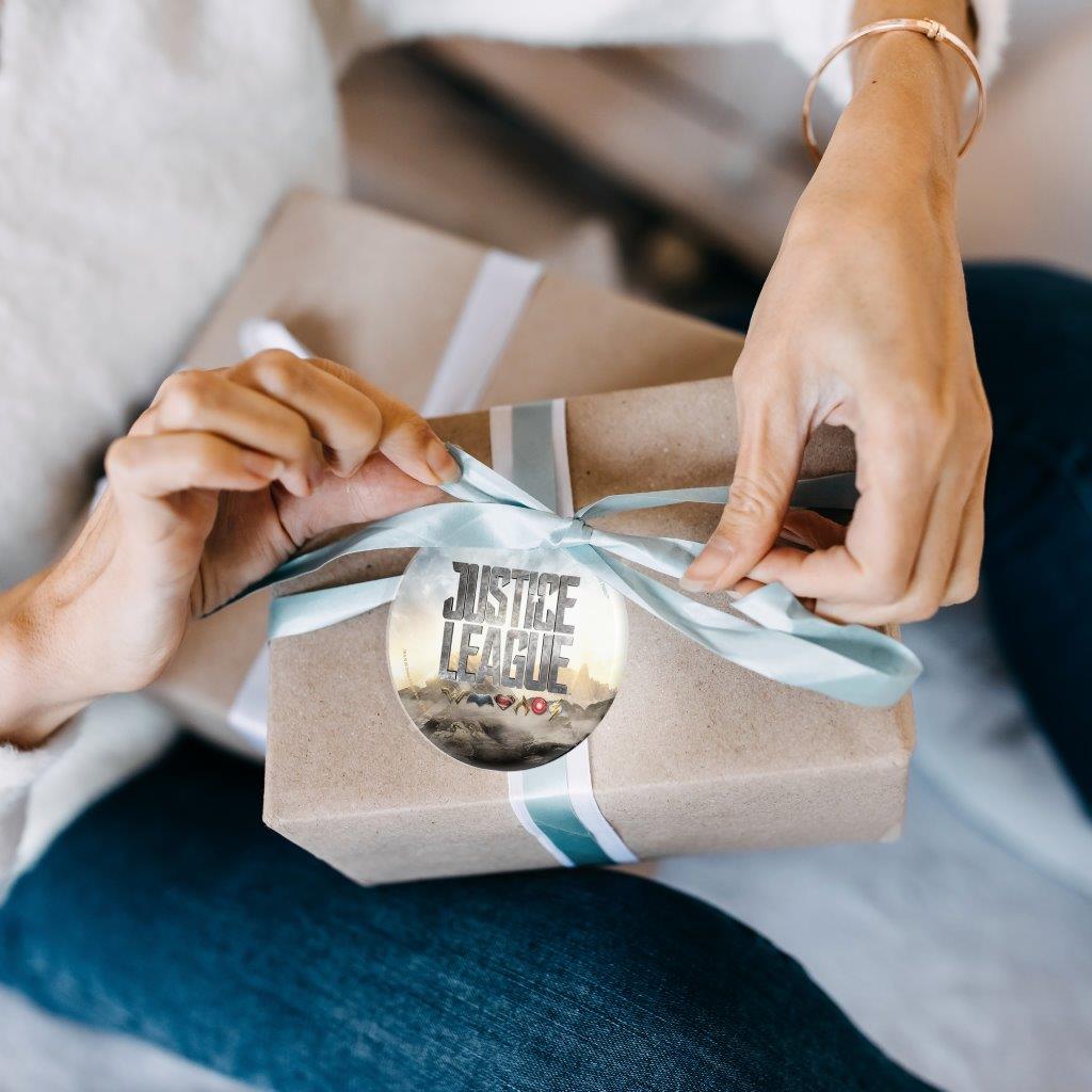 Justice League (Logo) StarFire Prints™ Glass Art SPCIR750