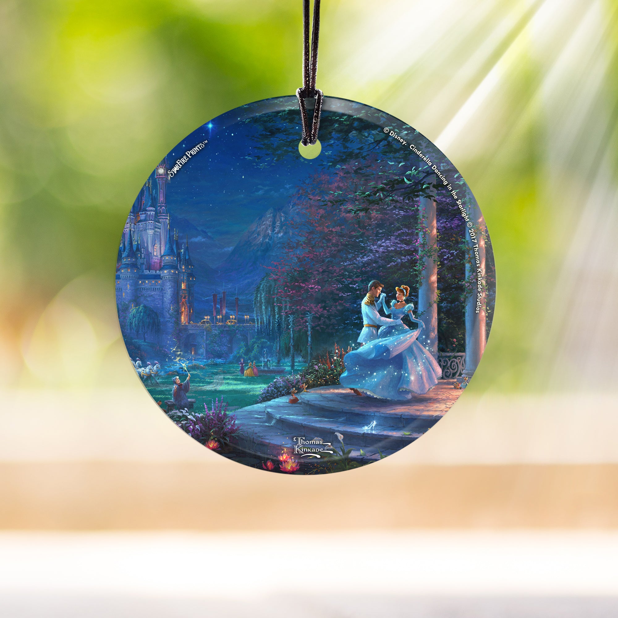 Disney (Cinderella Dancing in the Starlight) StarFire Prints™ Hanging Glass Print SPCIR752
