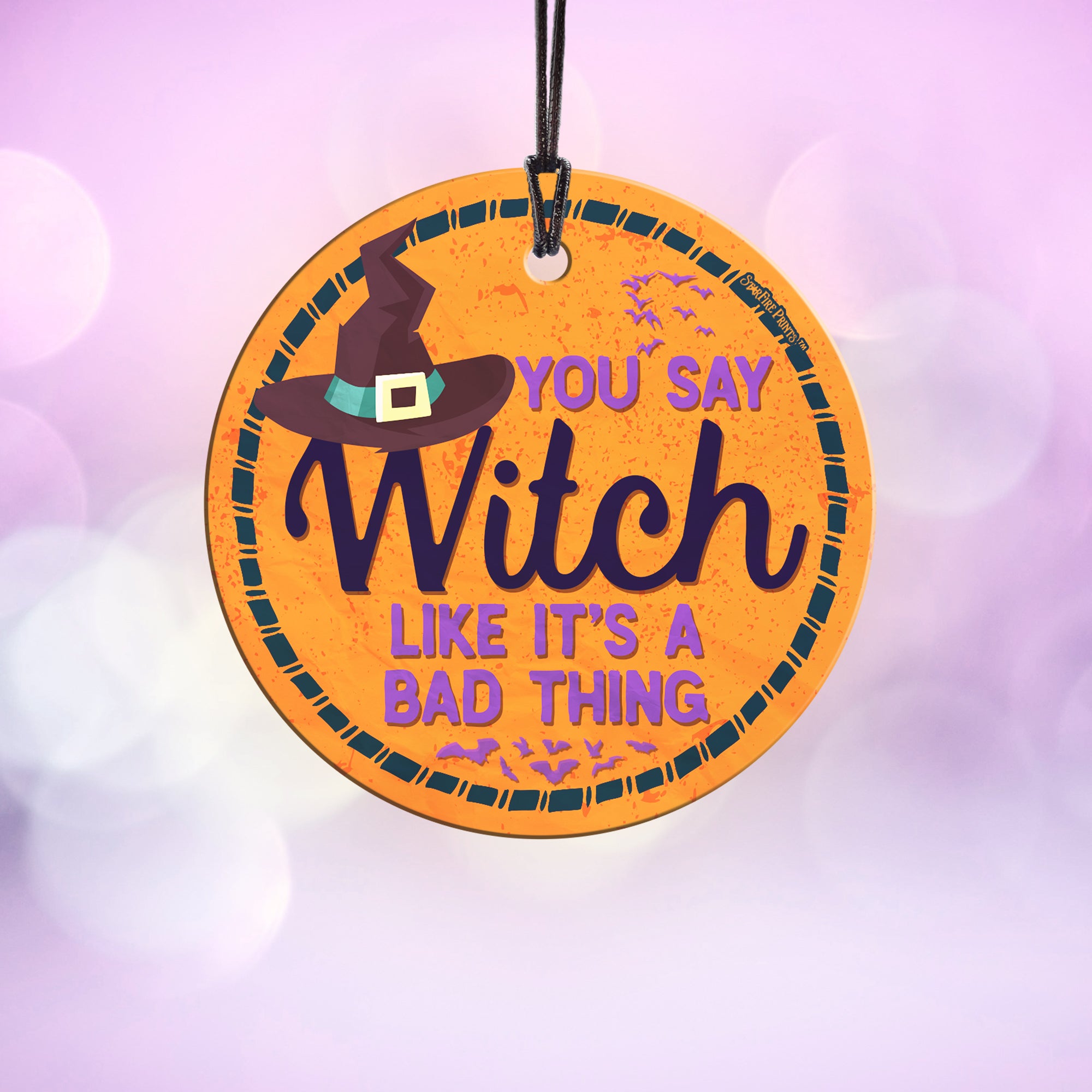 Halloween Collection (You Say Witch) StarFire Prints™ Hanging Glass Print SPCIR763