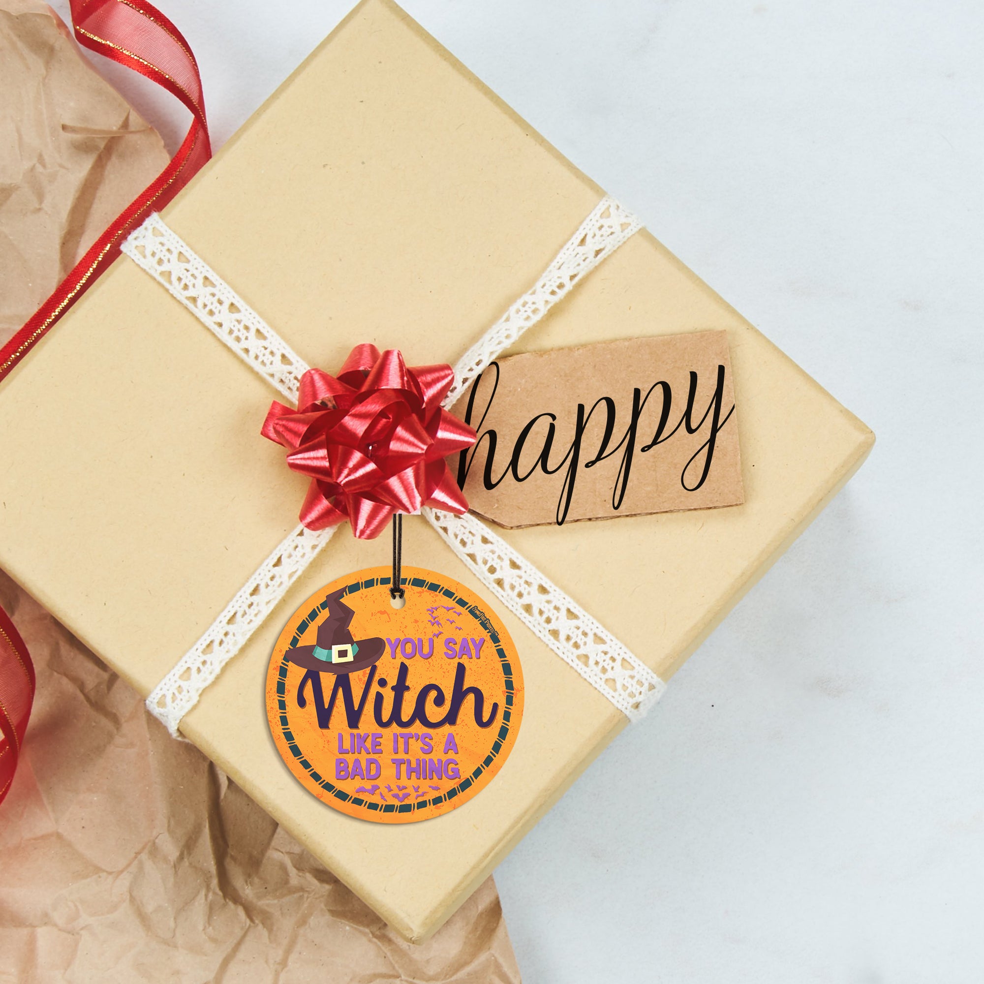 Halloween Collection (You Say Witch) StarFire Prints™ Hanging Glass Print SPCIR763