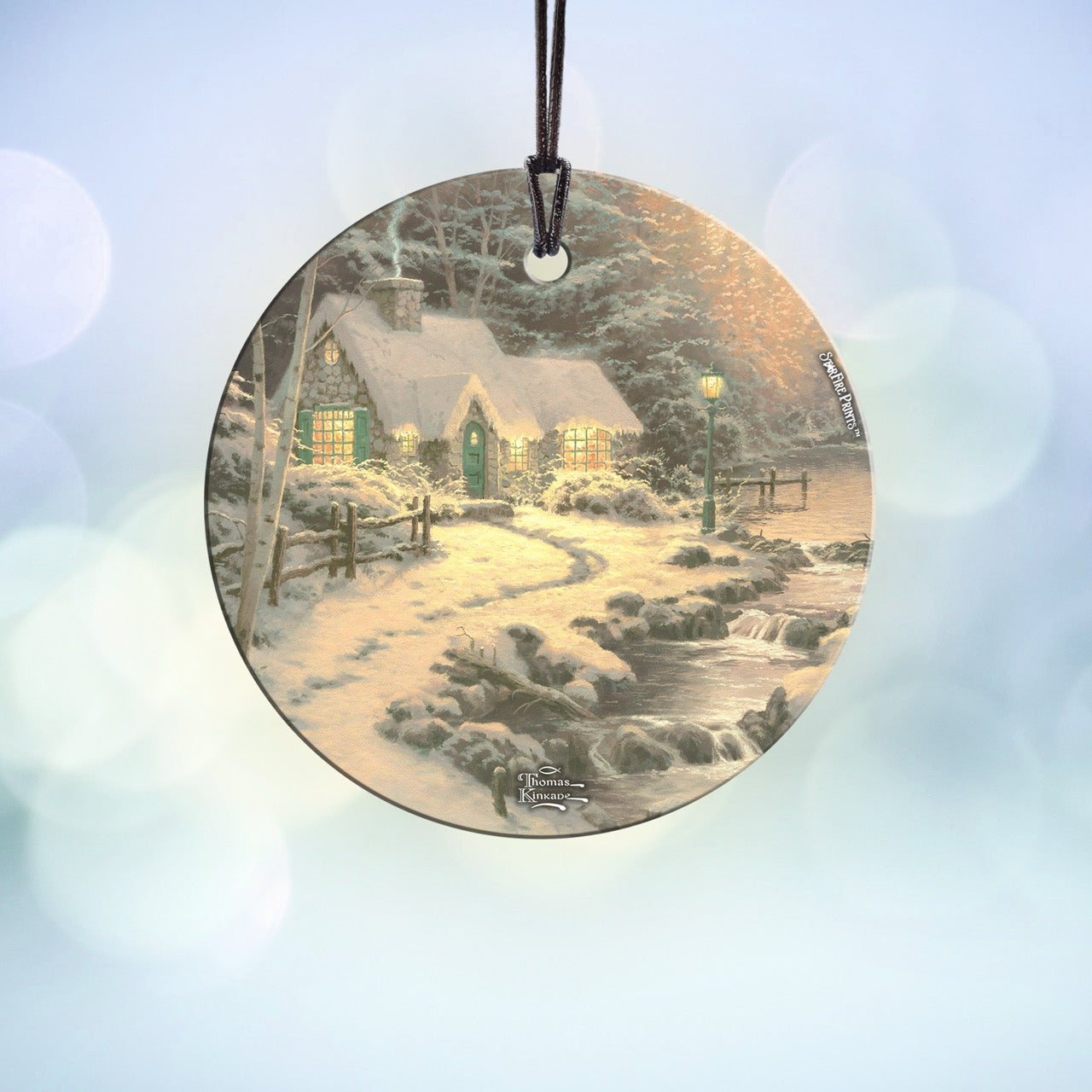 Thomas Kinkade (Evening Glow) StarFire Prints™ Hanging Glass Print SPCIR766