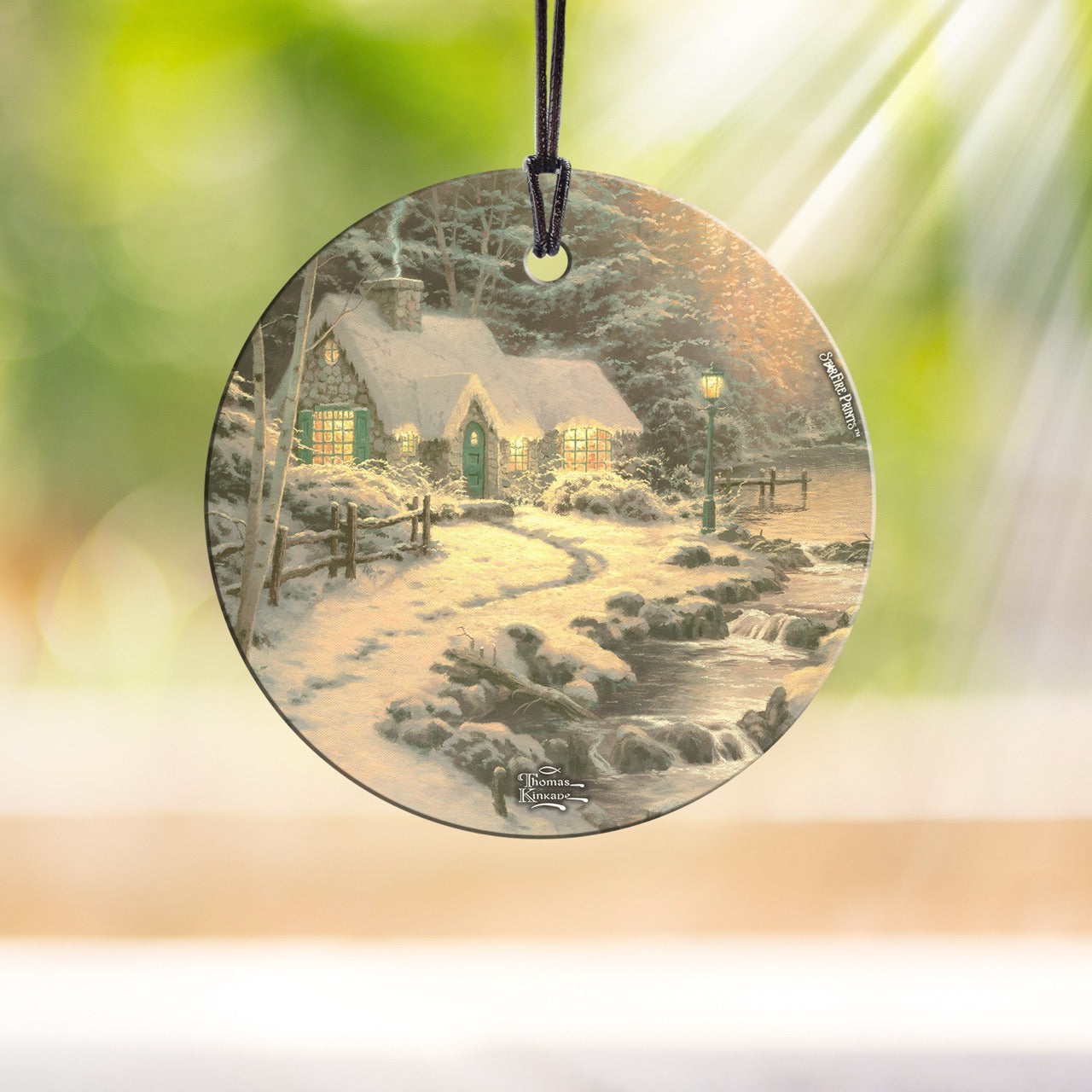 Thomas Kinkade (Evening Glow) StarFire Prints™ Hanging Glass Print SPCIR766