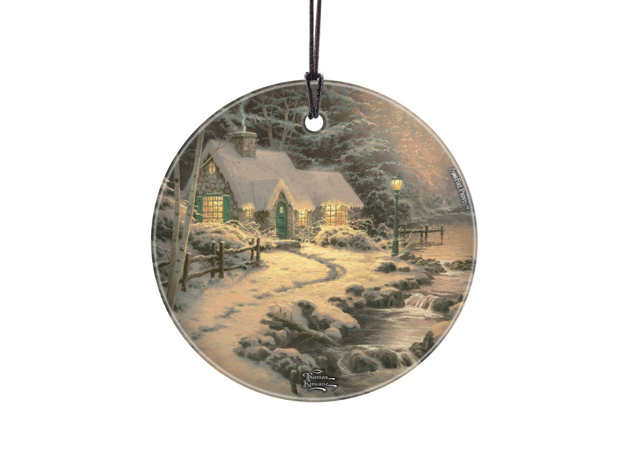 Thomas Kinkade (Evening Glow) StarFire Prints™ Hanging Glass Print SPCIR766
