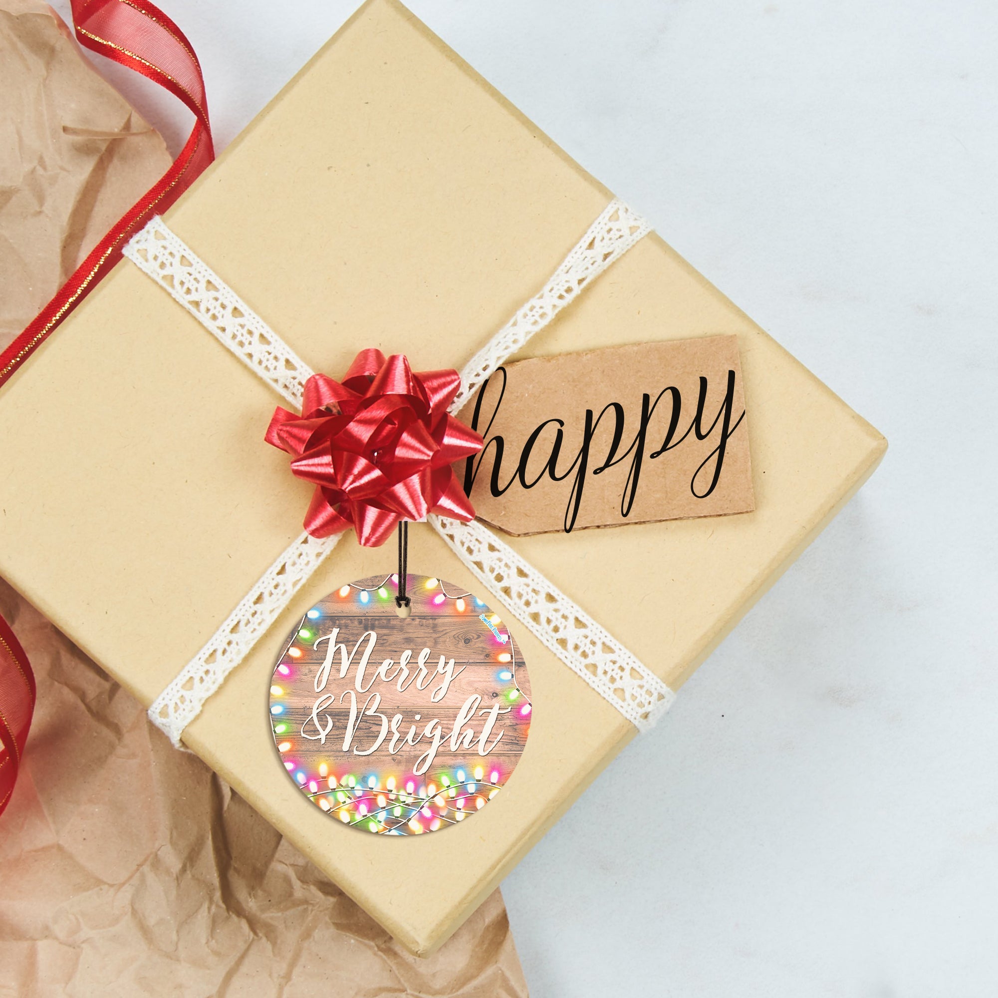 Christmas Collection (Merry and Bright) StarFire Prints™ Hanging Glass Print SPCIR784