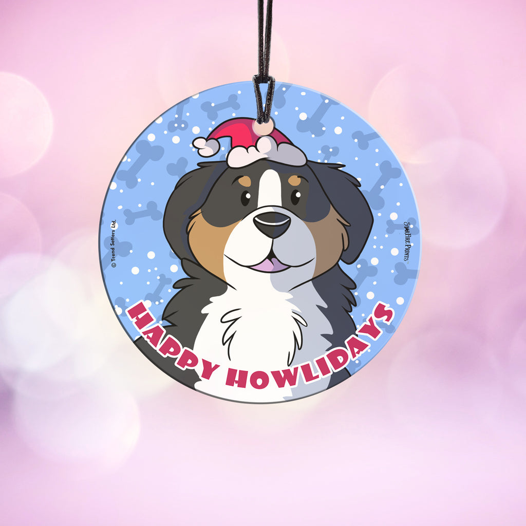 Christmas Collection (Happy Howlidays - Beagle) StarFire Prints™ Hanging Glass Print SPCIR788