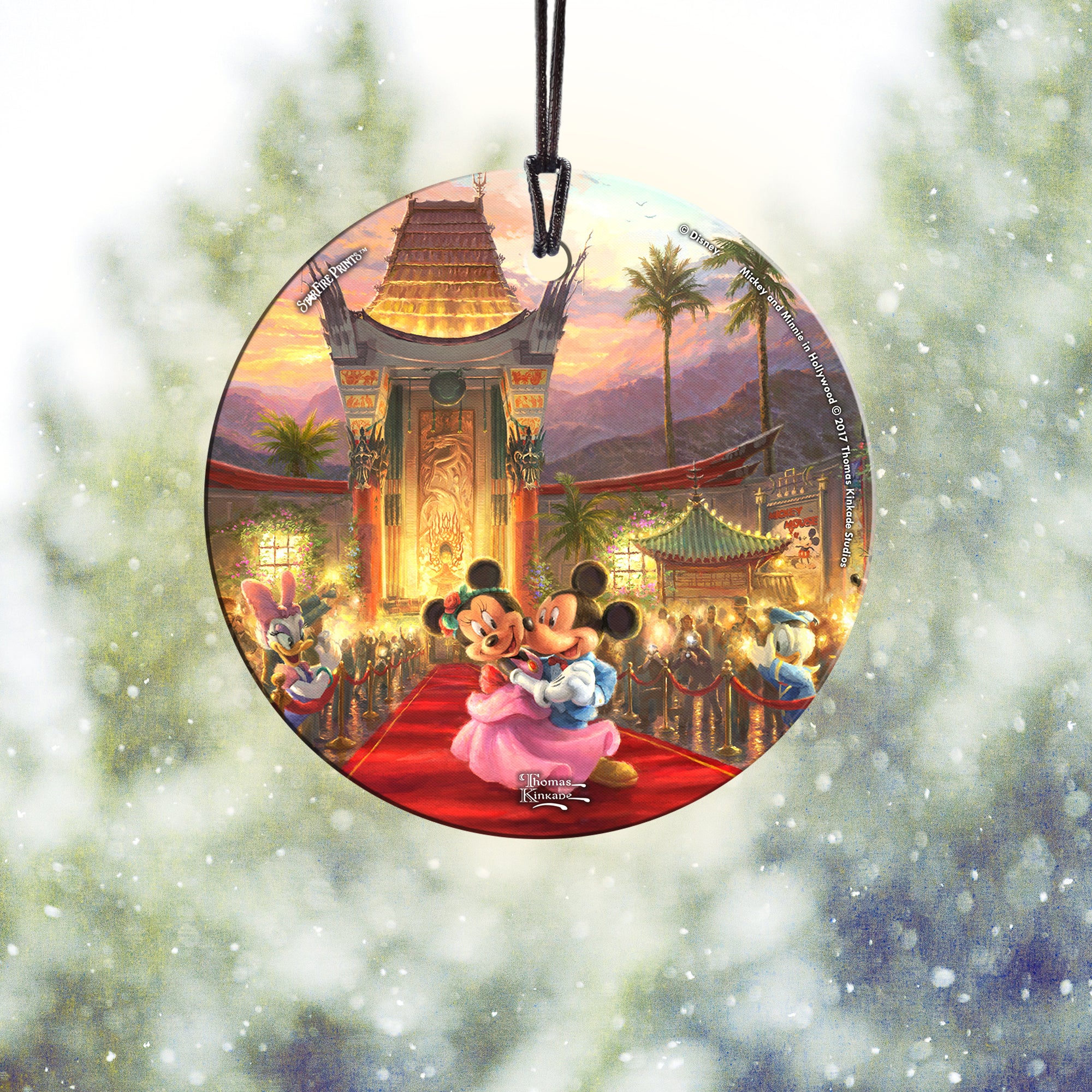 Disney (Mickey and Minnie in Hollywood) StarFire Prints™ Hanging Glass Print SPCIR796