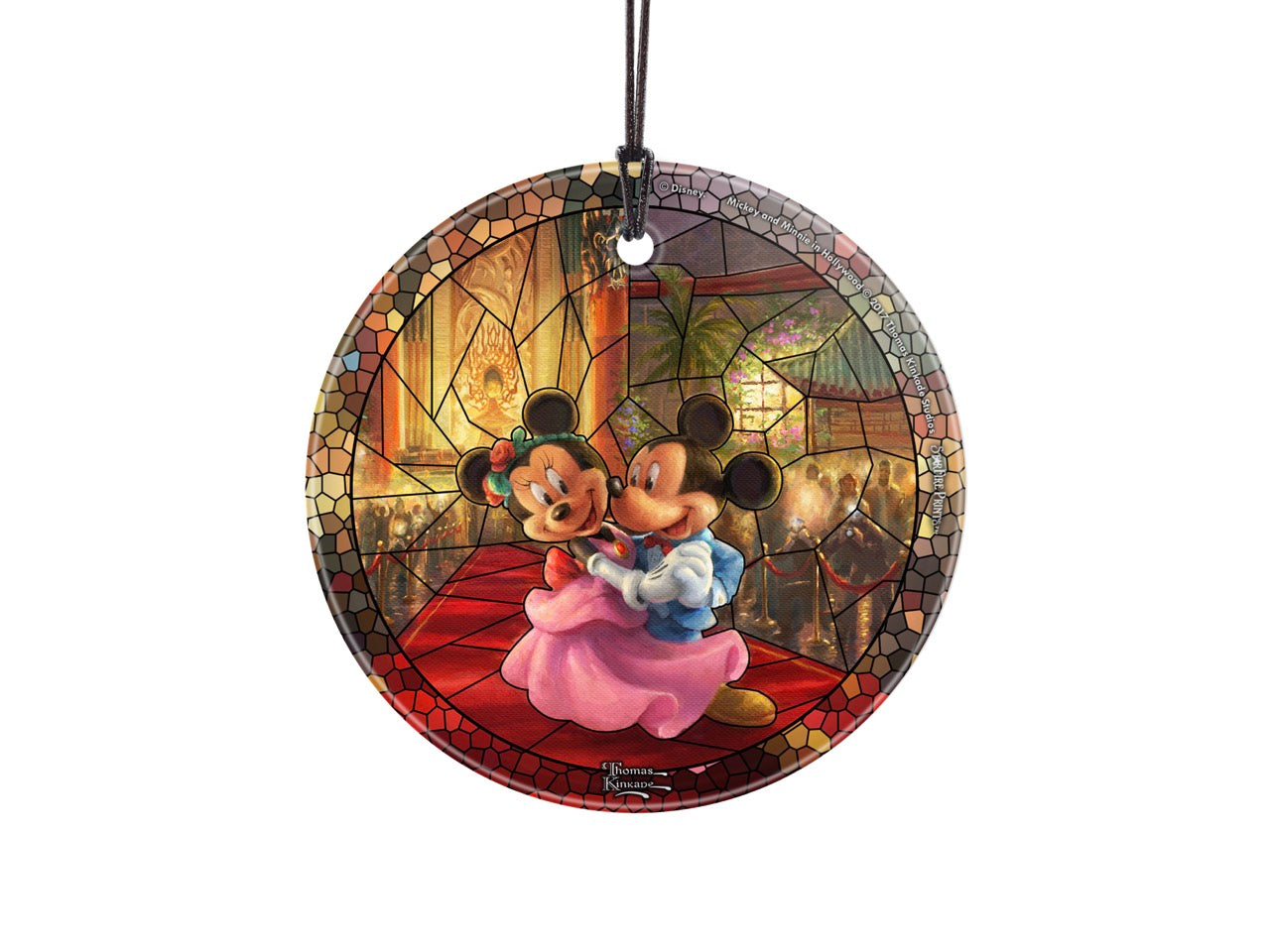 Disney (Mickey and Minnie in Hollywood – Stained Glass) StarFire Prints™ Hanging Glass Print SPCIR797