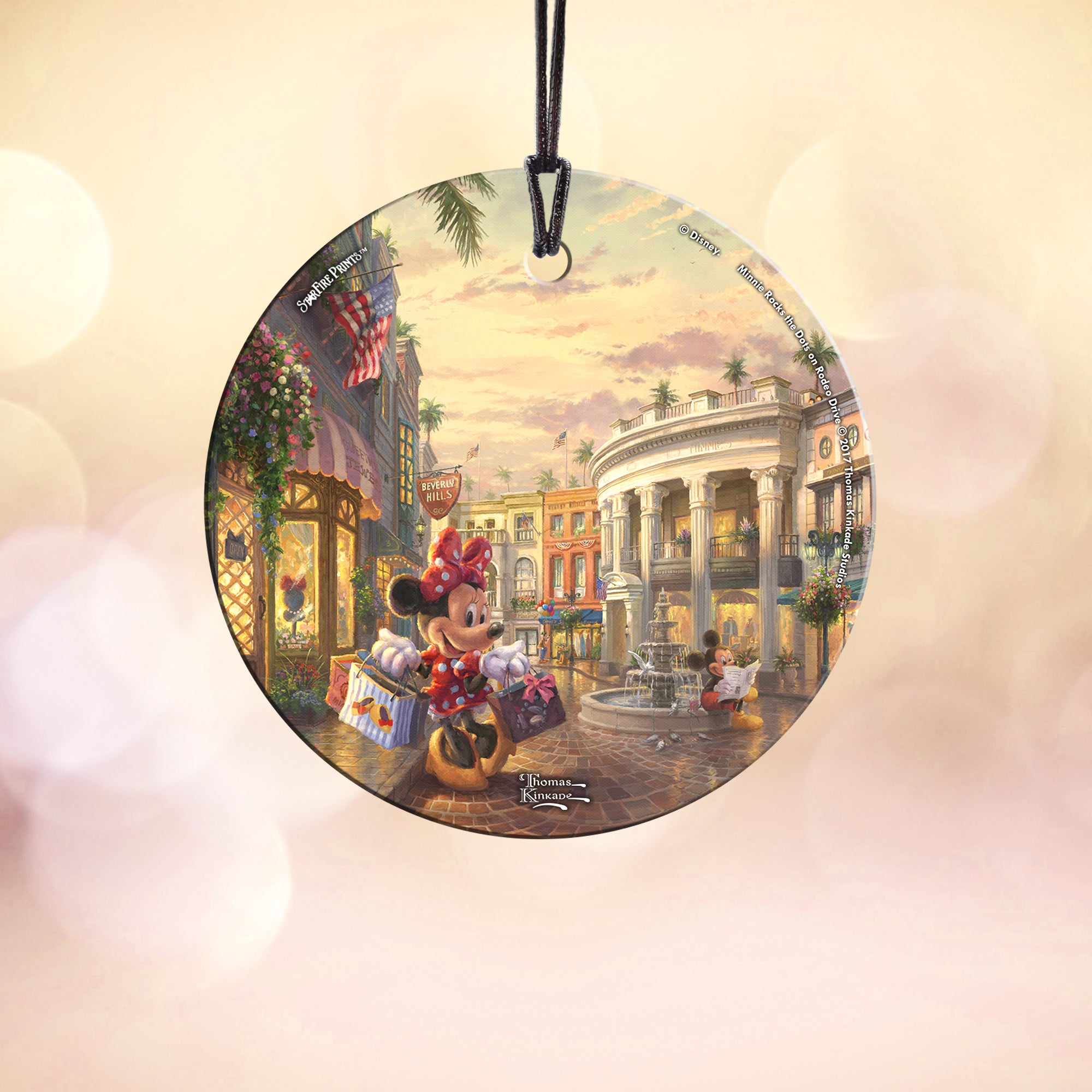 Disney (Minnie Rocks the Dots on Rodeo Drive) StarFire Prints™ Hanging Glass Print SPCIR800