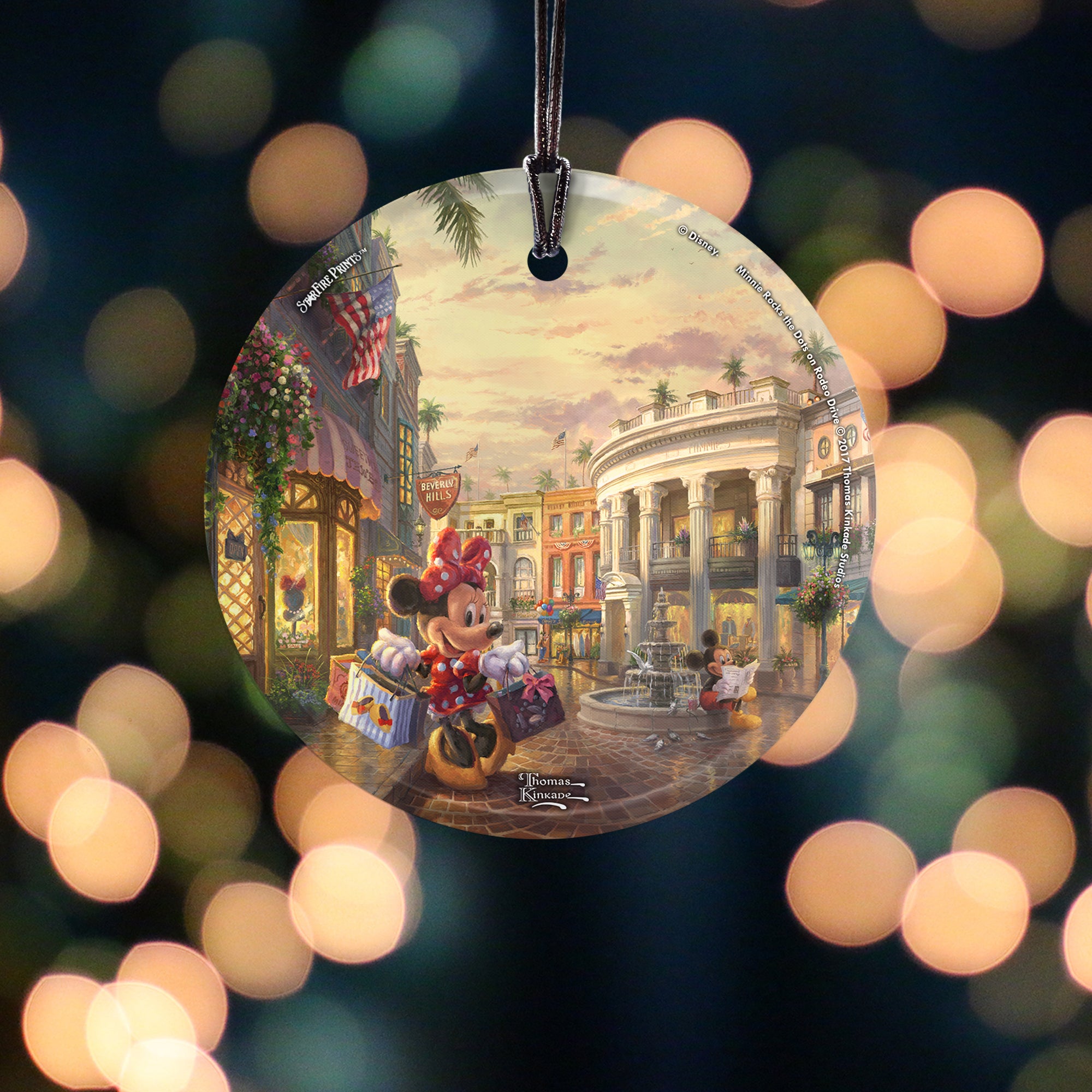 Disney (Minnie Rocks the Dots on Rodeo Drive) StarFire Prints™ Hanging Glass Print SPCIR800