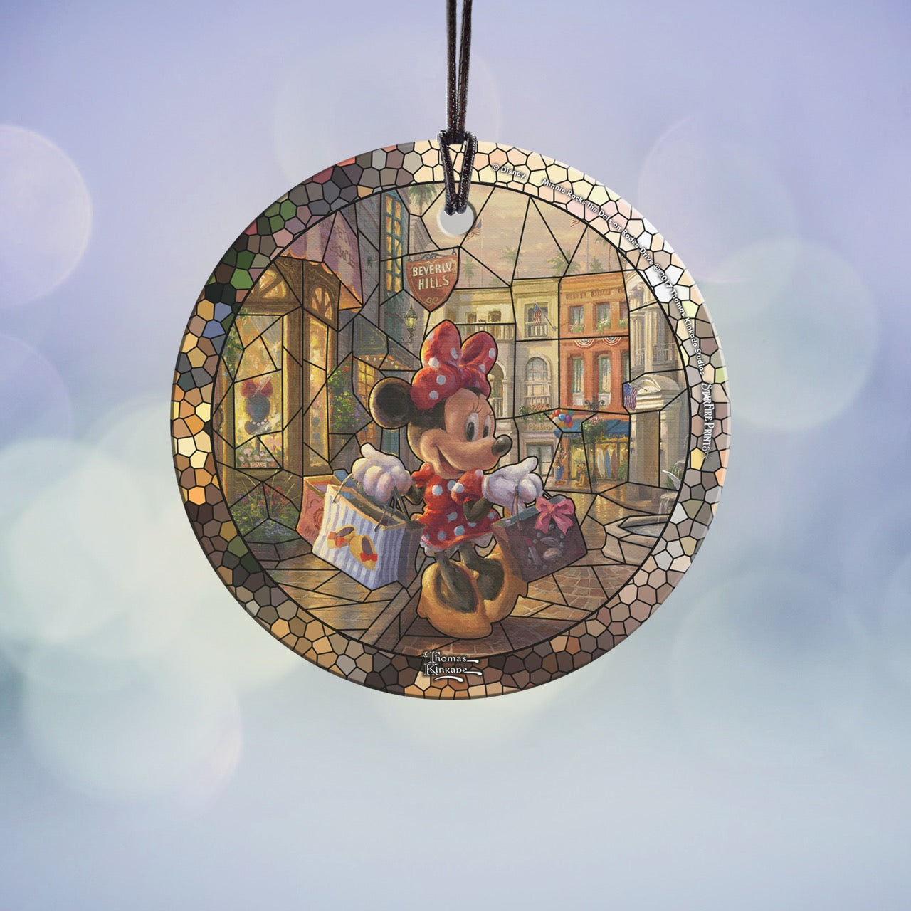 Disney (Minnie Rocks the Dots on Rodeo Drive – Stained Glass) StarFire Prints™ Hanging Glass Print SPCIR801