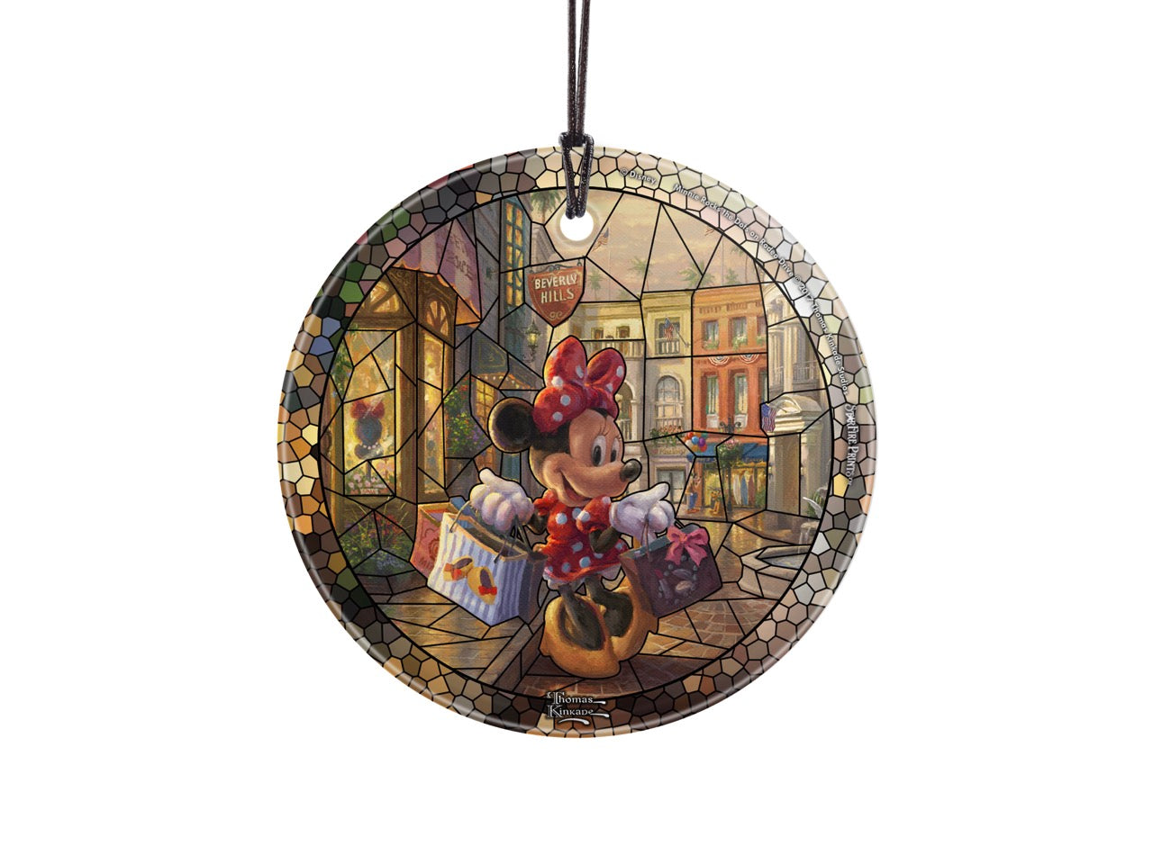 Disney (Minnie Rocks the Dots on Rodeo Drive – Stained Glass) StarFire Prints™ Hanging Glass Print SPCIR801