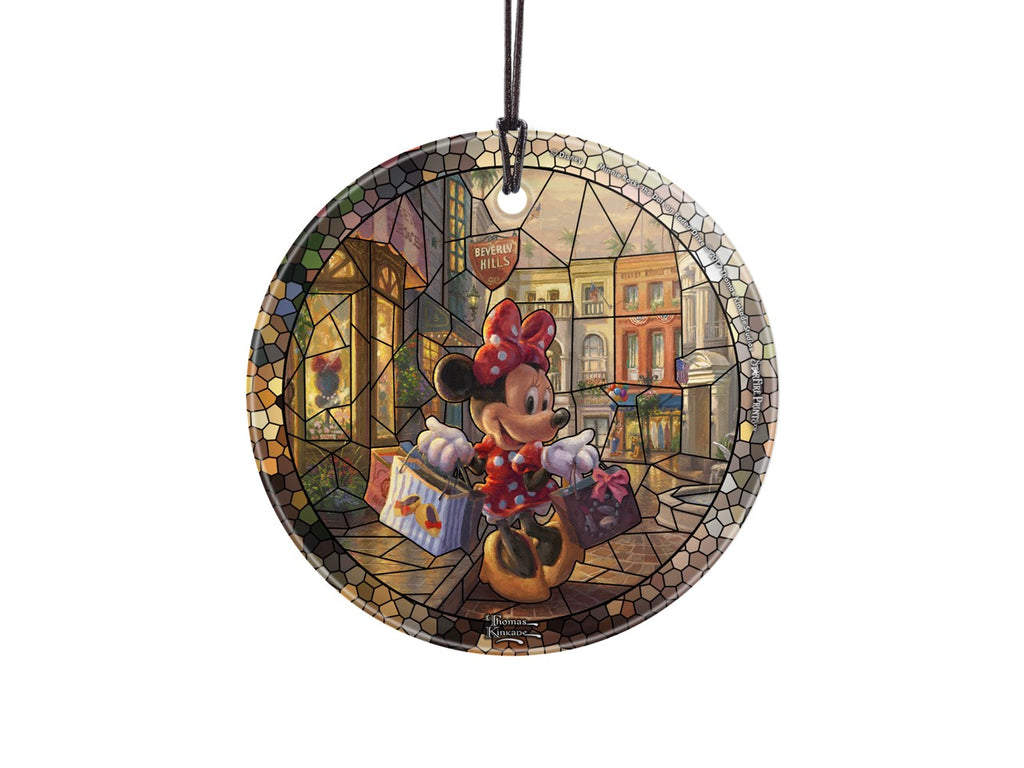 Disney (Minnie Rocks the Dots on Rodeo Drive – Stained Glass) StarFire Prints™ Hanging Glass Print SPCIR801