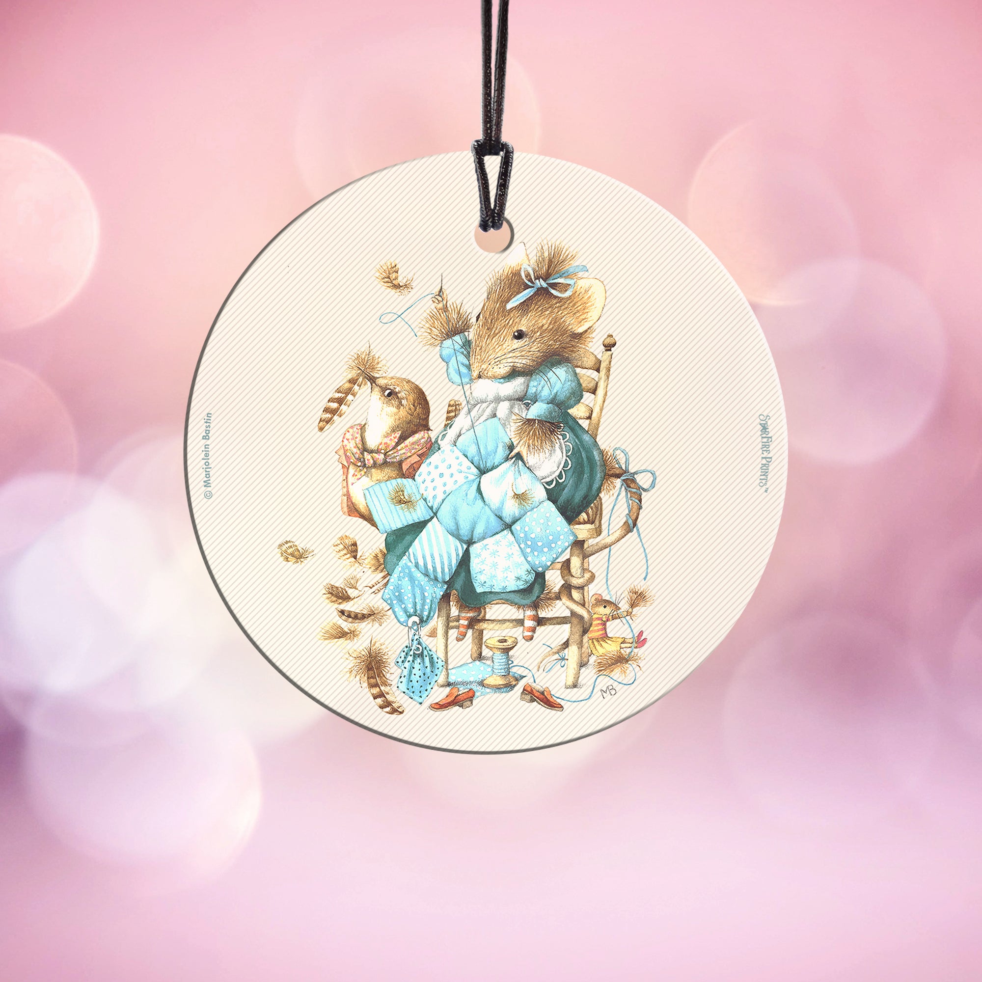 Marjolein Bastin (Vera the Mouse and the Sewing Quilt) StarFire Prints™ Hanging Glass Print SPCIR837