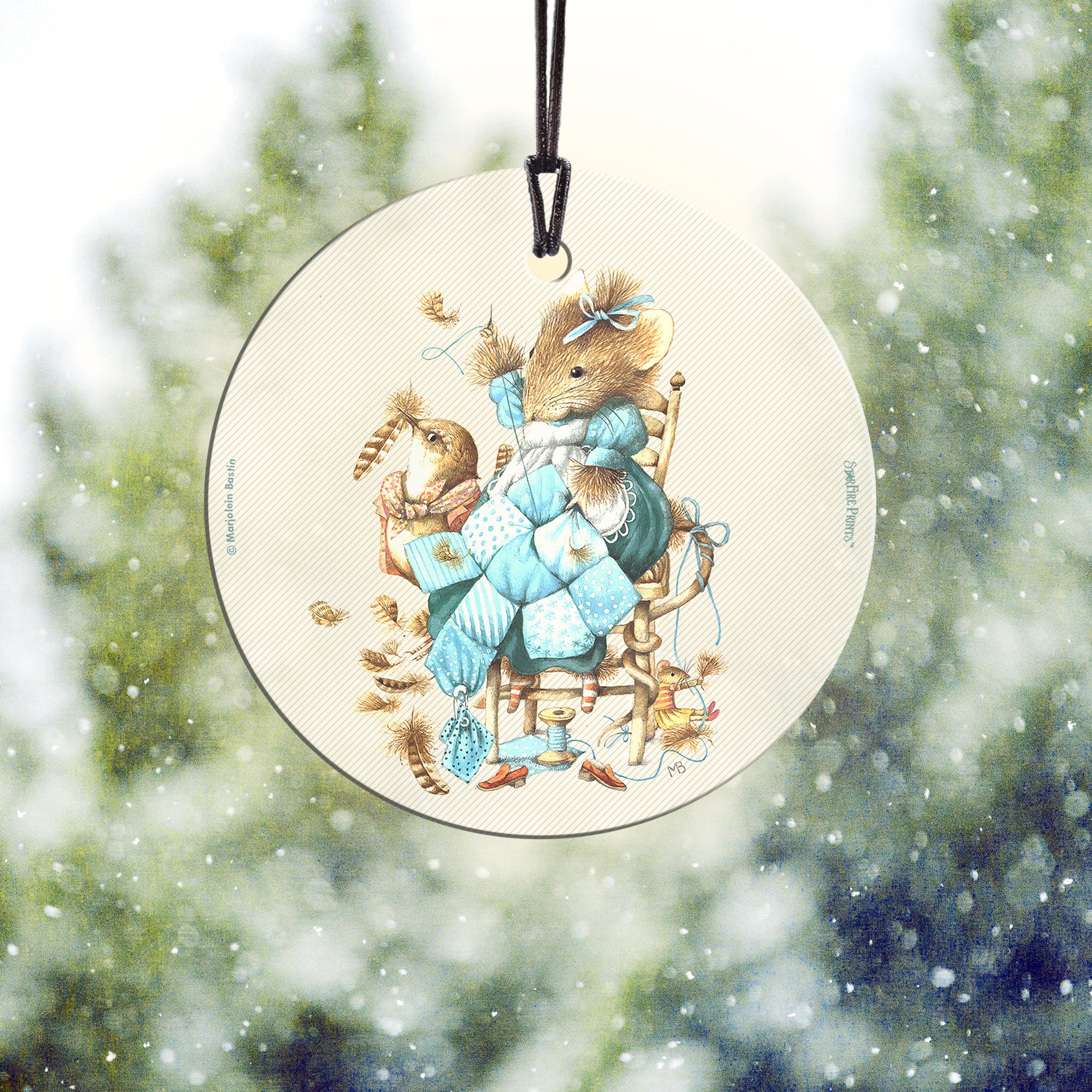 Marjolein Bastin (Vera the Mouse and the Sewing Quilt) StarFire Prints™ Hanging Glass Print SPCIR837