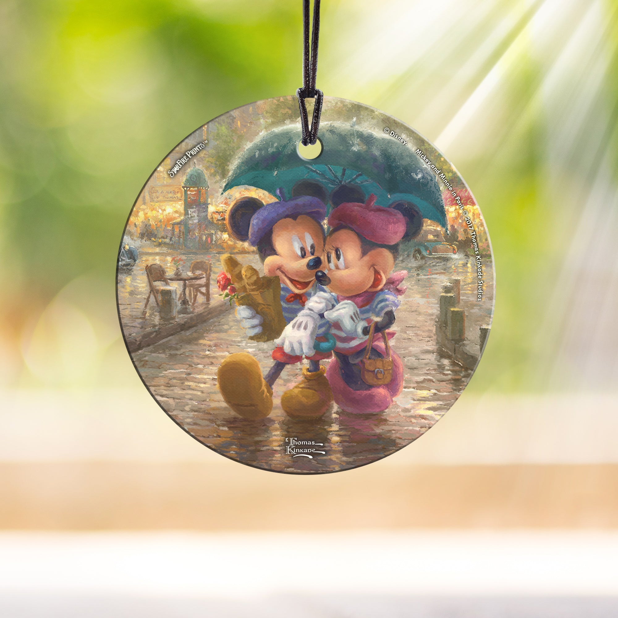 Disney (Mickey and Minnie in Paris) StarFire Prints™ Hanging Glass Print SPCIR839