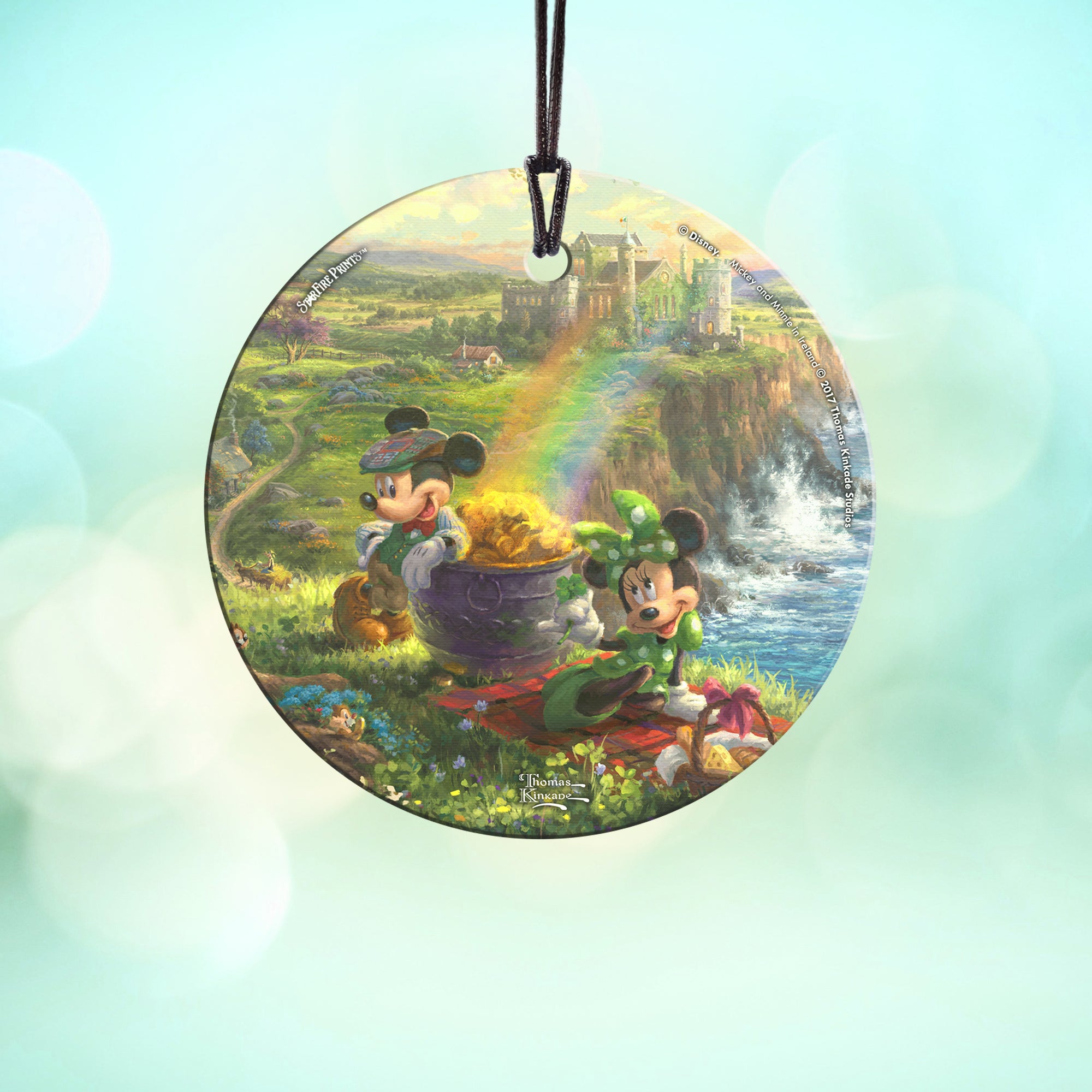 Disney (Mickey and Minnie in Ireland) StarFire Prints™ Hanging Glass Print SPCIR849