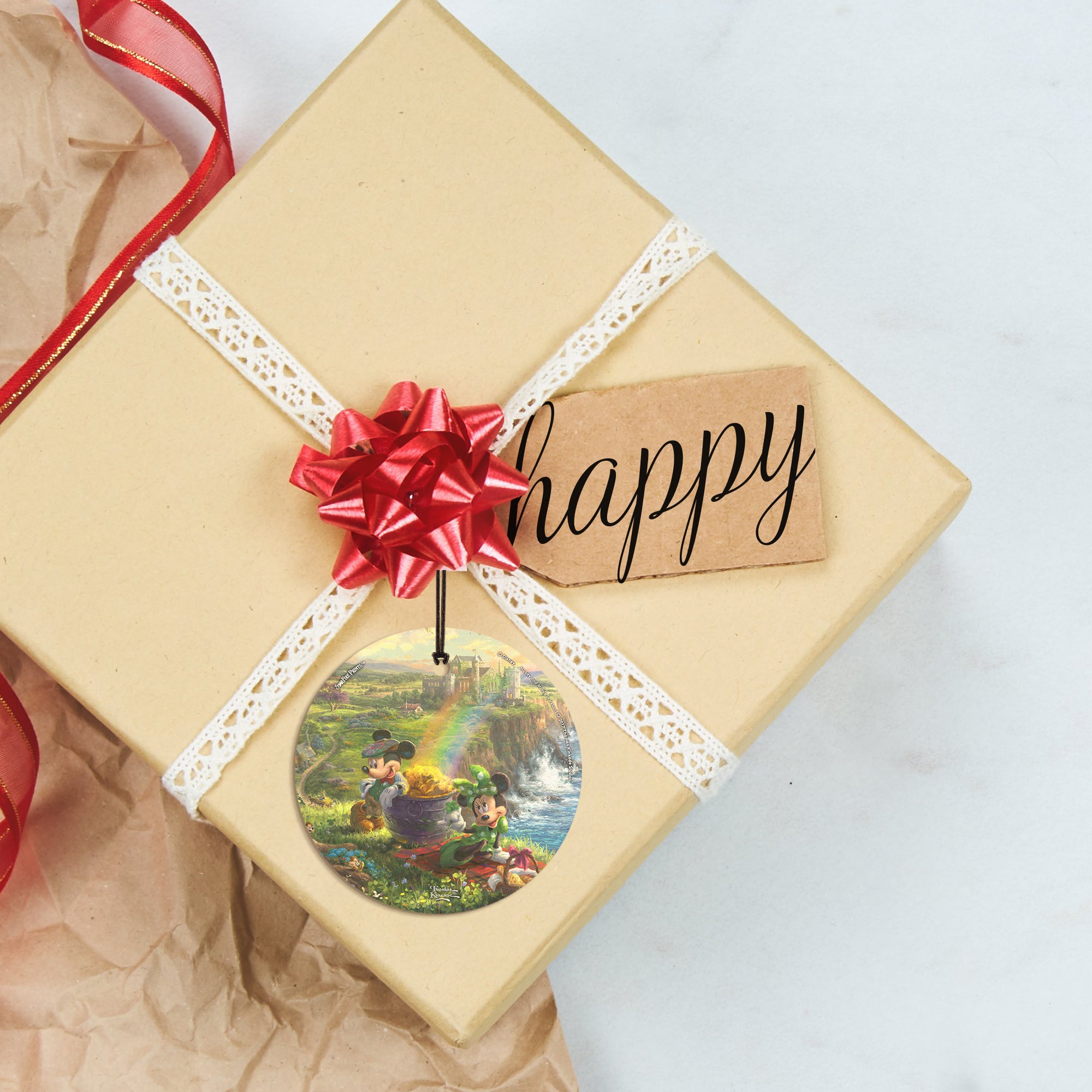 Disney (Mickey and Minnie in Ireland) StarFire Prints™ Hanging Glass Print SPCIR849