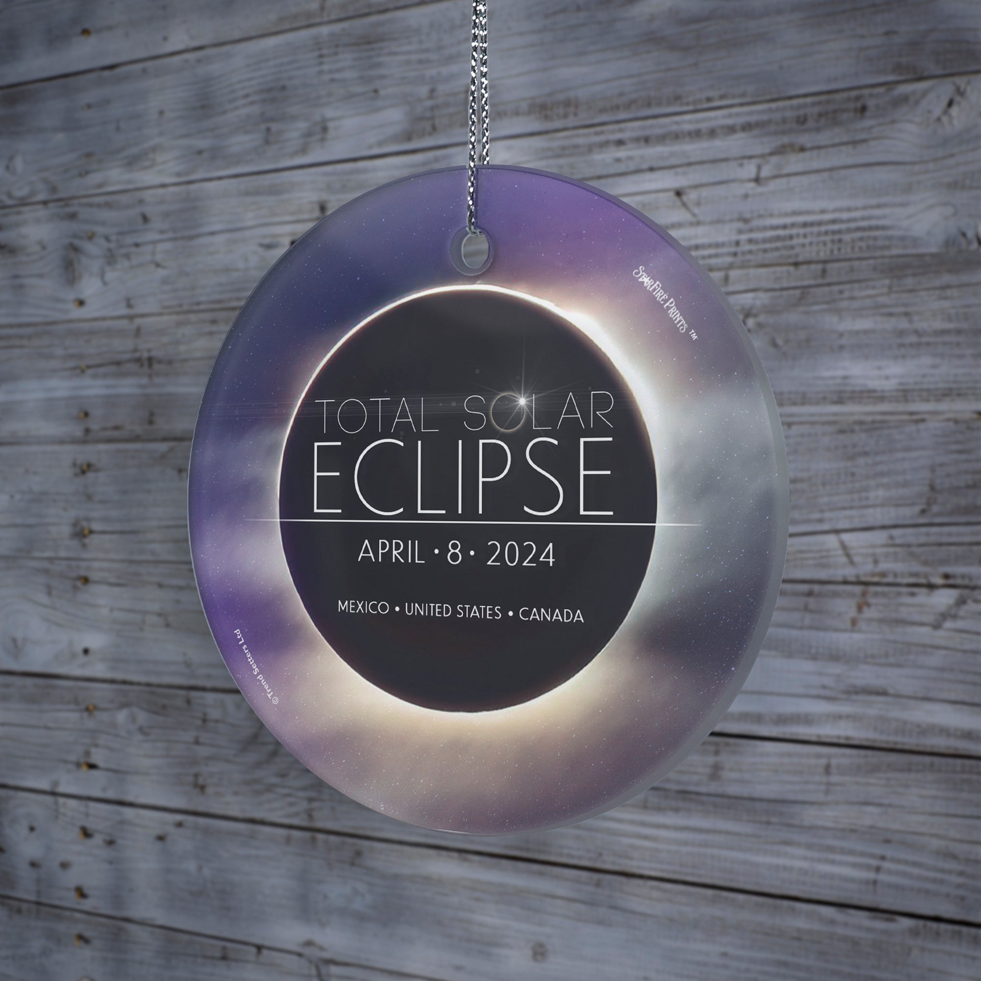 Solar Eclipse StarFire Prints™ Hanging Glass Print SPCIR863