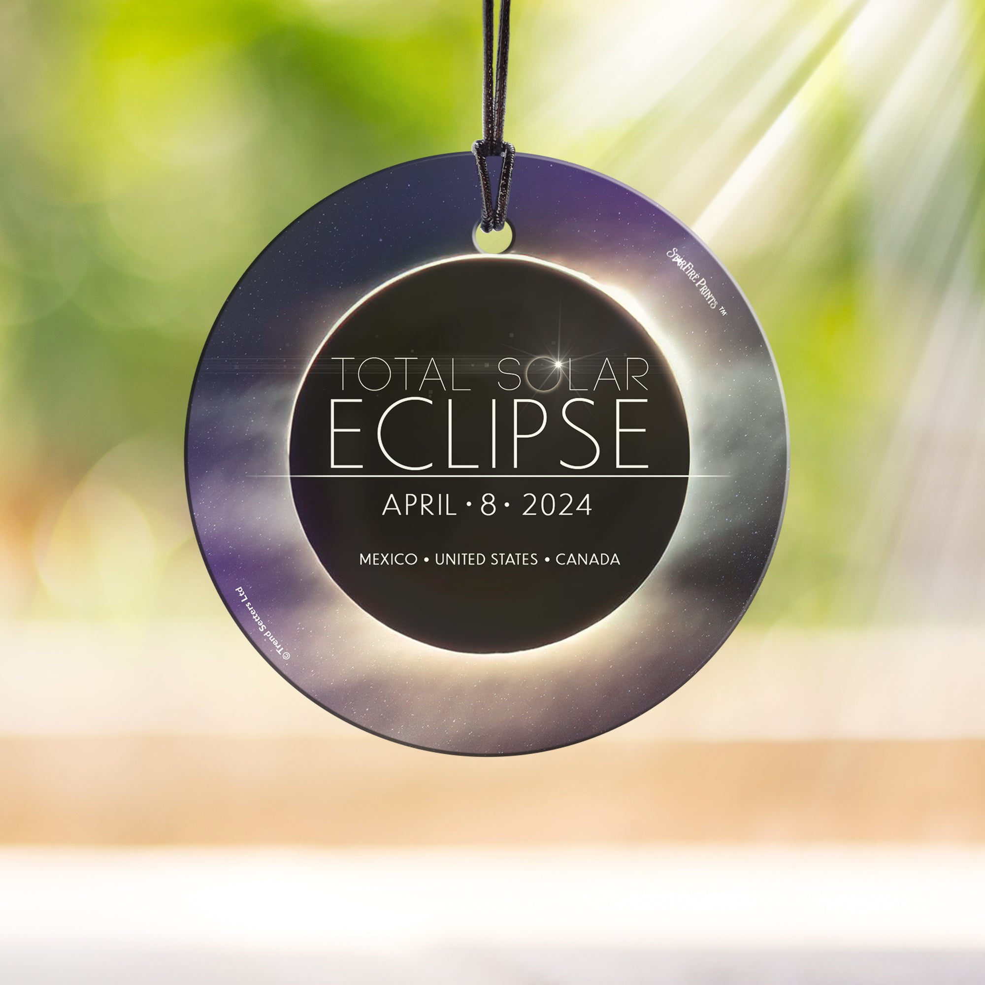 Solar Eclipse StarFire Prints™ Hanging Glass Print SPCIR863