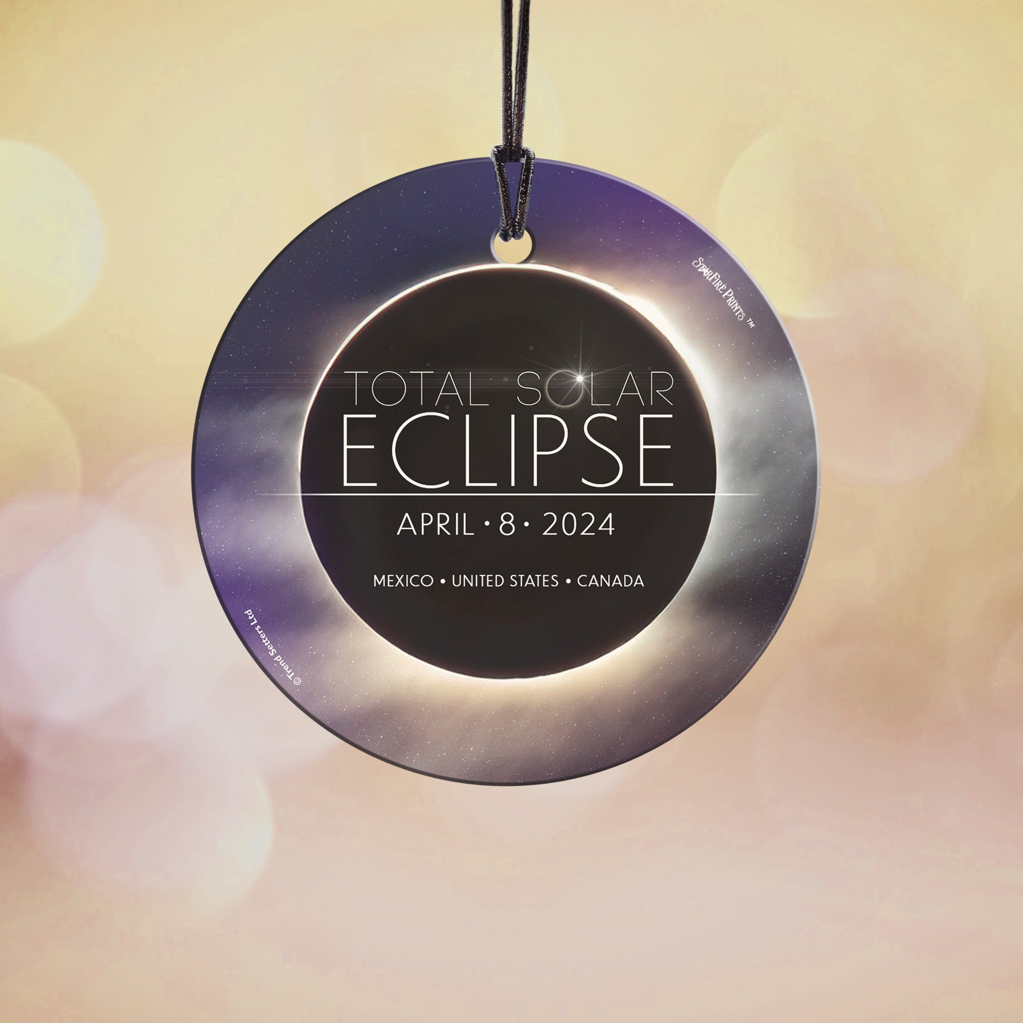 Solar Eclipse StarFire Prints™ Hanging Glass Print SPCIR863