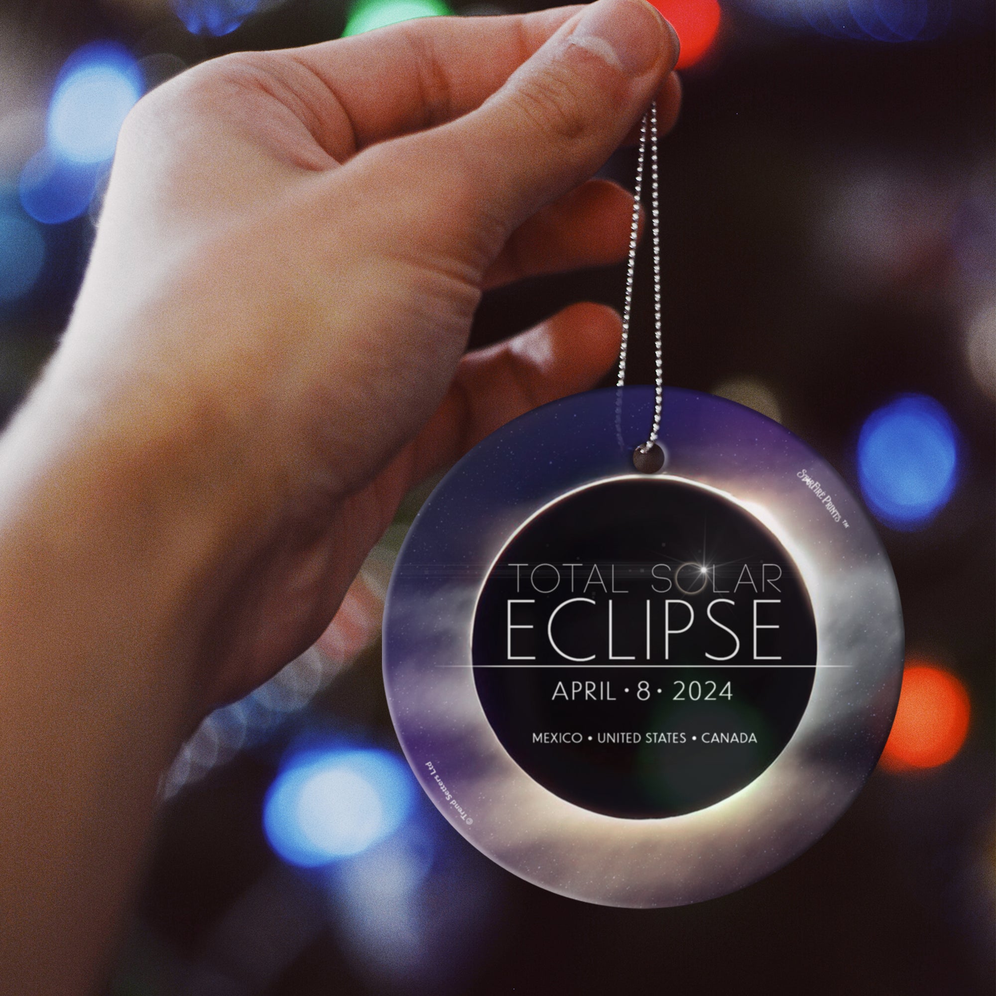 Solar Eclipse StarFire Prints™ Hanging Glass Print SPCIR863