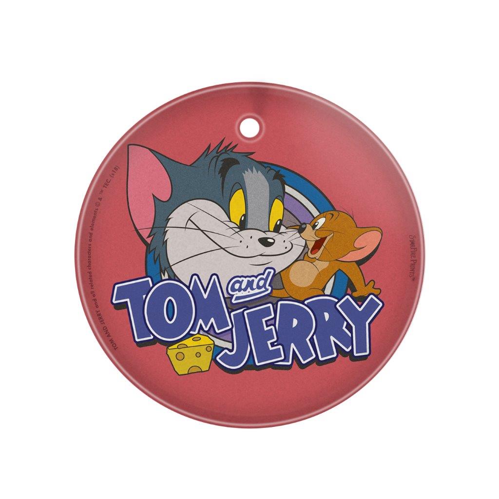 Tom and Jerry (Logo - Pink) StarFire Prints™ Glass Art SPCIR885