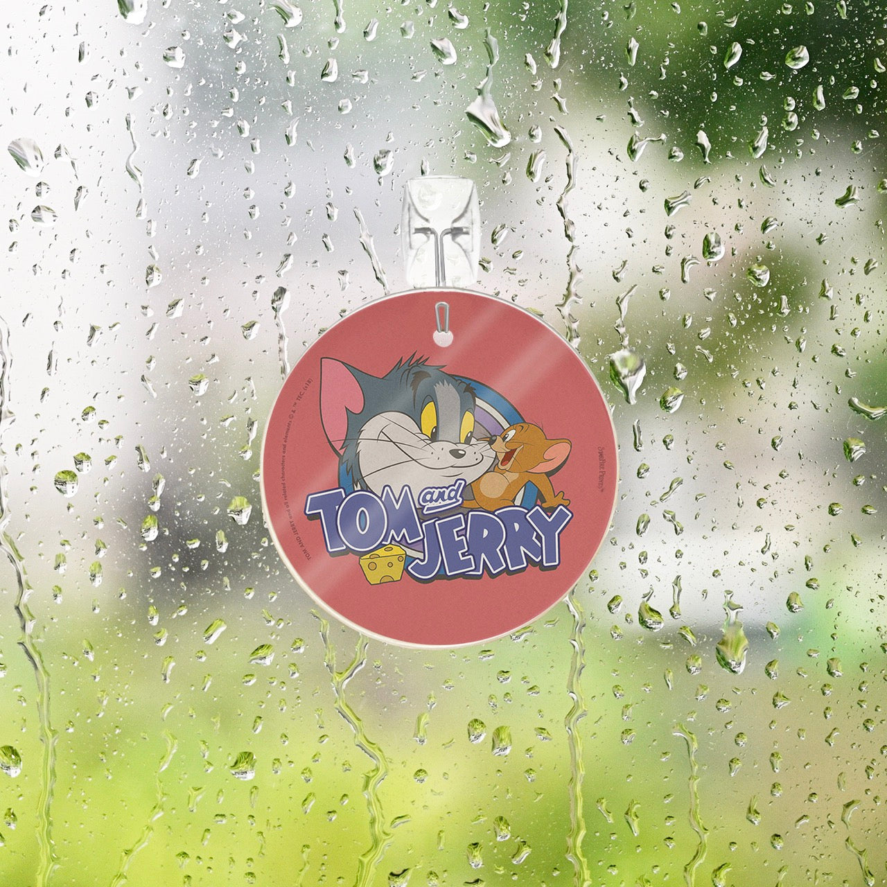 Tom and Jerry (Logo - Pink) StarFire Prints™ Glass Art SPCIR885